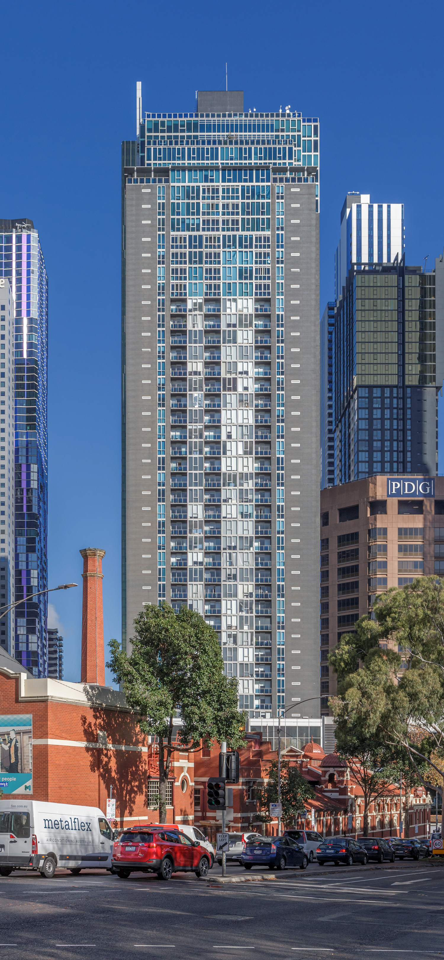 Verve 501 Swanston Tower, Melbourne - View from the northeast. © Mathias Beinling