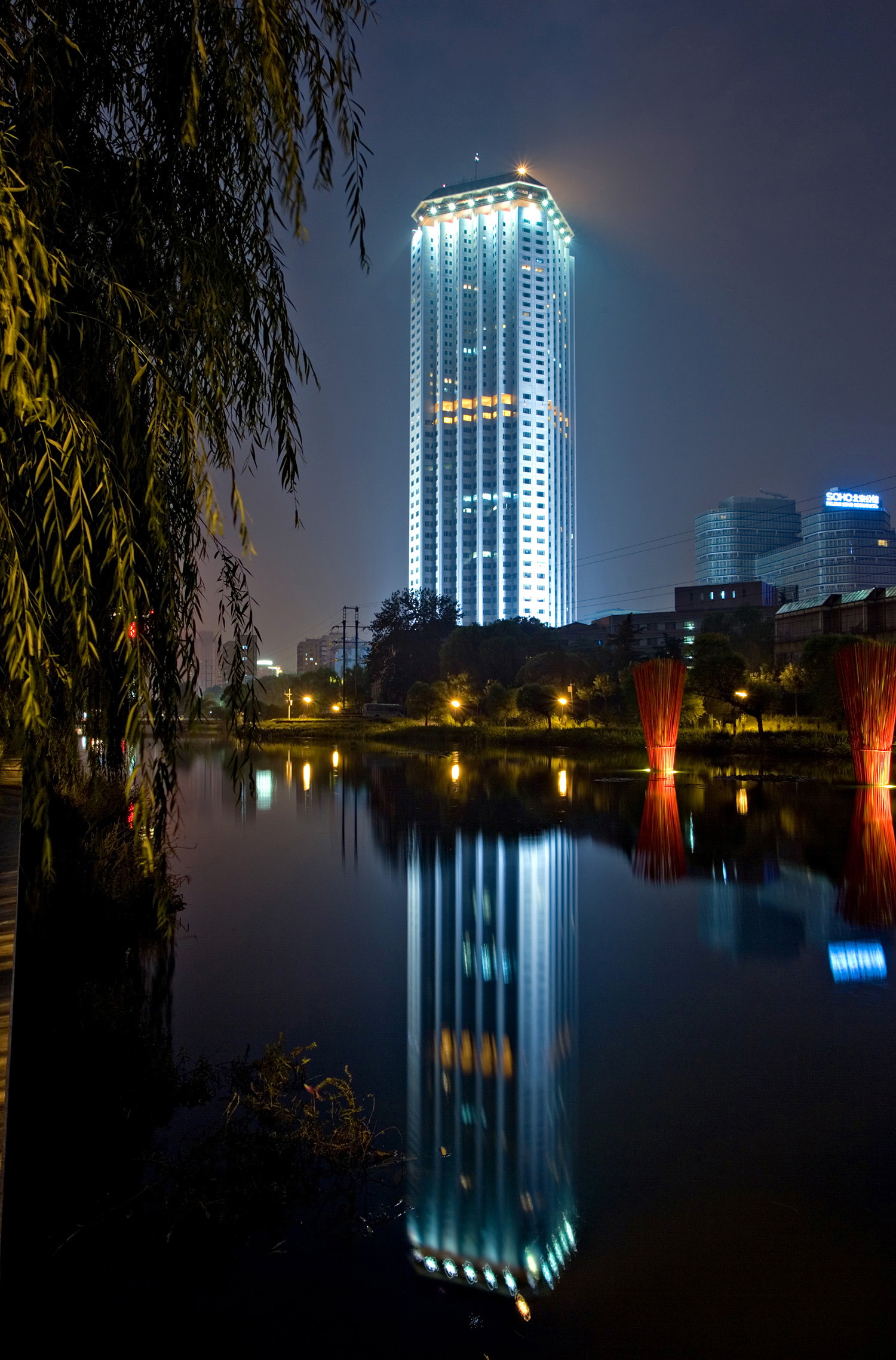 Capital Mansion, Peking - Night view from the east. © Mathias Beinling
