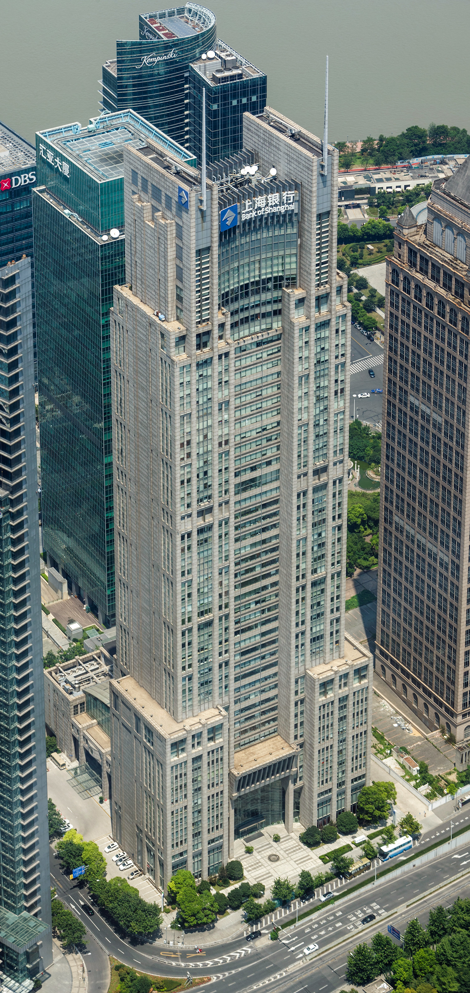 Bank of Shanghai Headquarters Building, Shanghai - View from Shanghai Tower. © Mathias Beinling