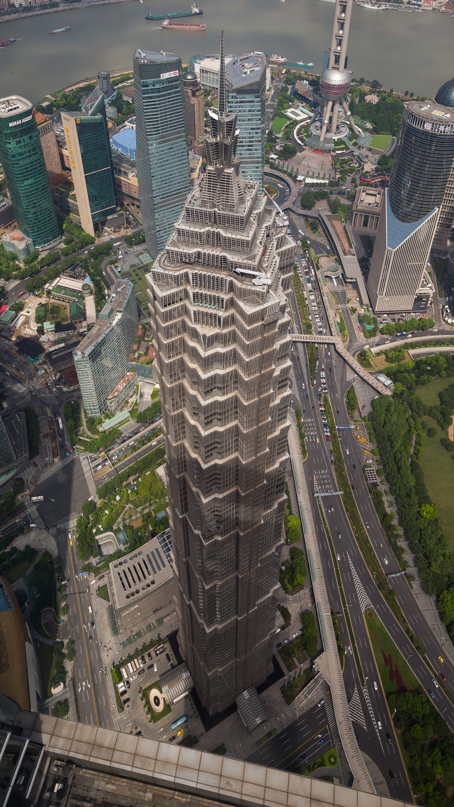 Jin Mao Tower, Shanghai - View from Shanghai World Financial Center. © Mathias Beinling
