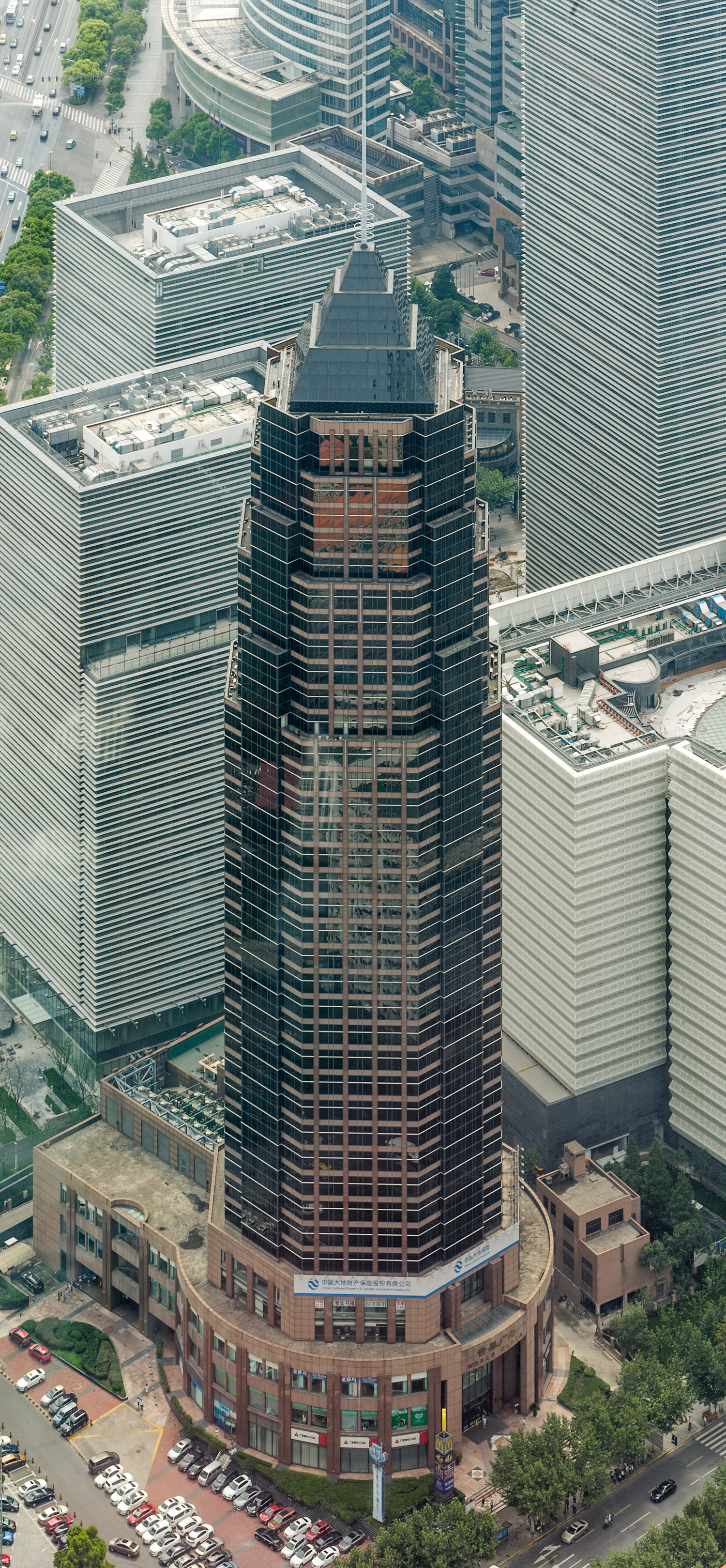 Shanghai World Plaza, Shanghai - View from Shanghai World Financial Center. © Mathias Beinling