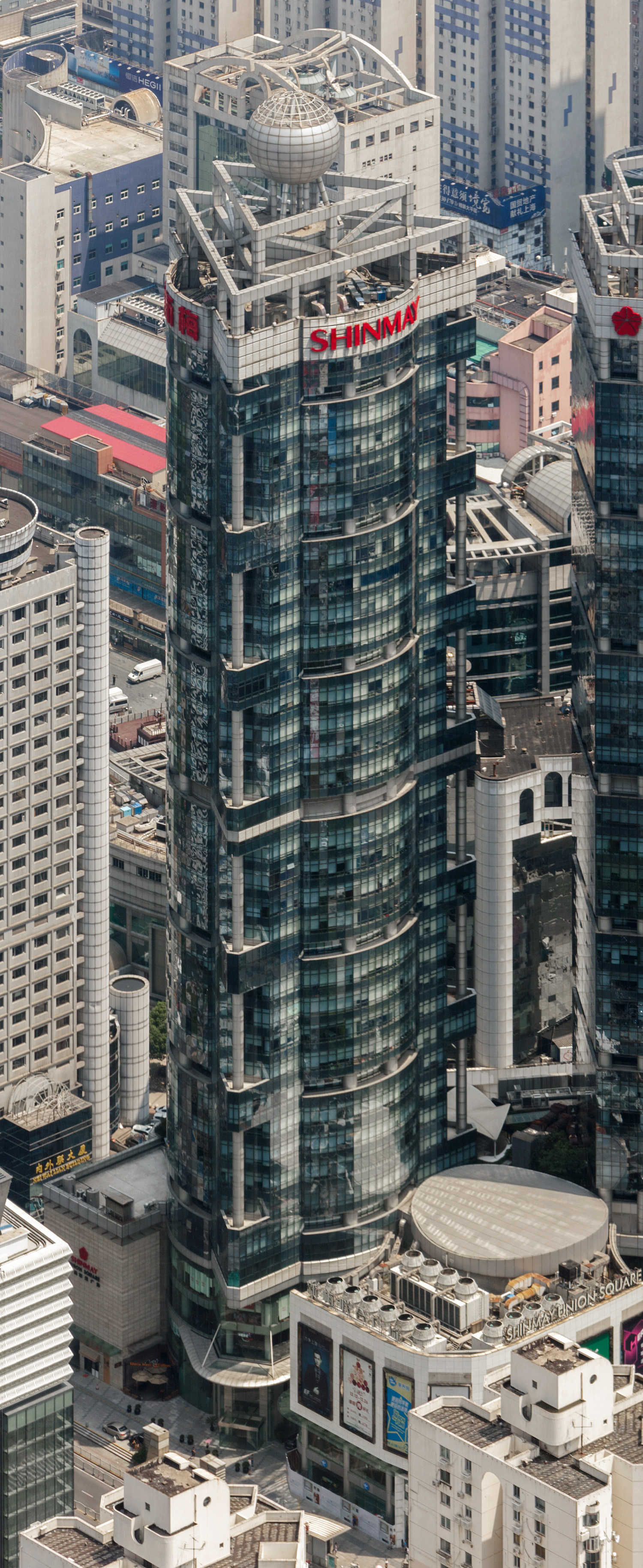 Shinmay Union Square Tower I, Shanghai - View from Shanghai Tower. © Mathias Beinling