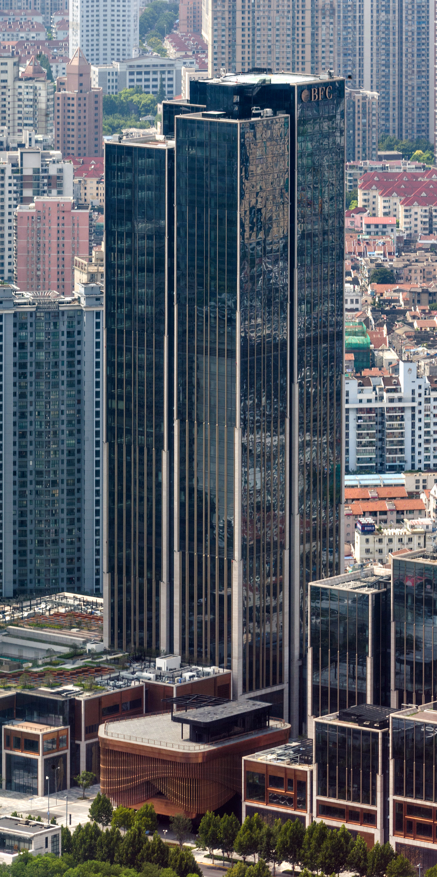 The Bund Finance Center North, Shanghai - View from Oriental Pearl Tower. © Mathias Beinling
