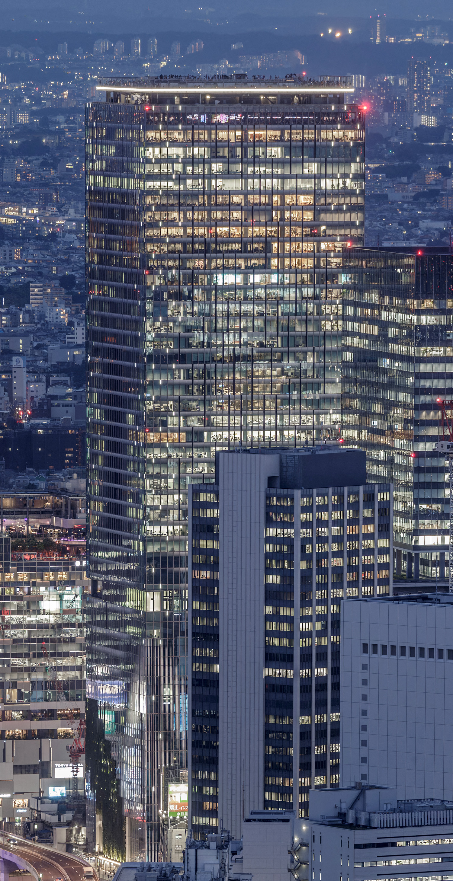Shibuya Scramble Square, Tokyo - View from Roppongi Hills Mori Tower. © Mathias Beinling