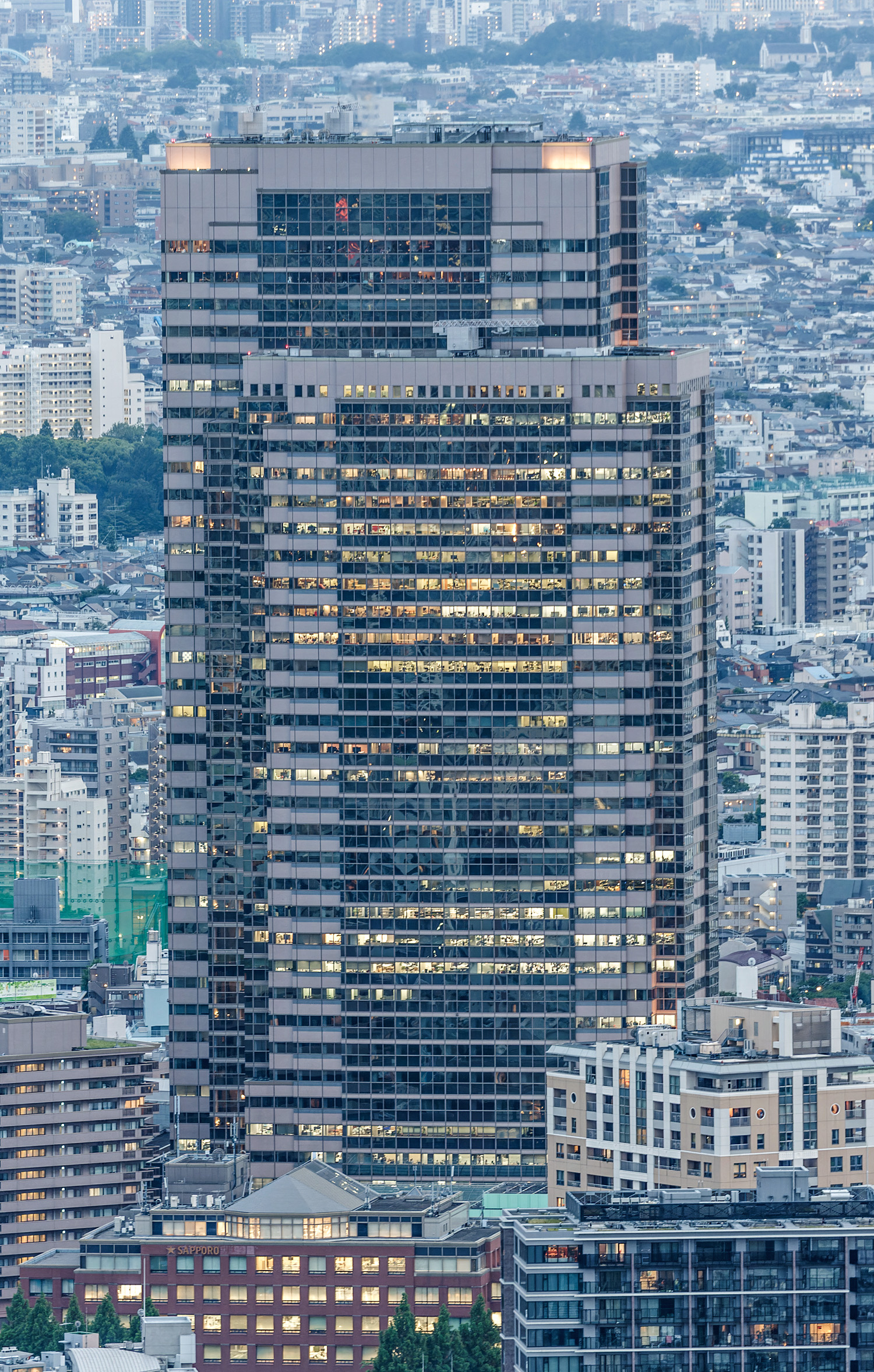 Yebisu Garden Place Tower, Tokyo - View from Roppongi Hills Mori Tower. © Mathias Beinling