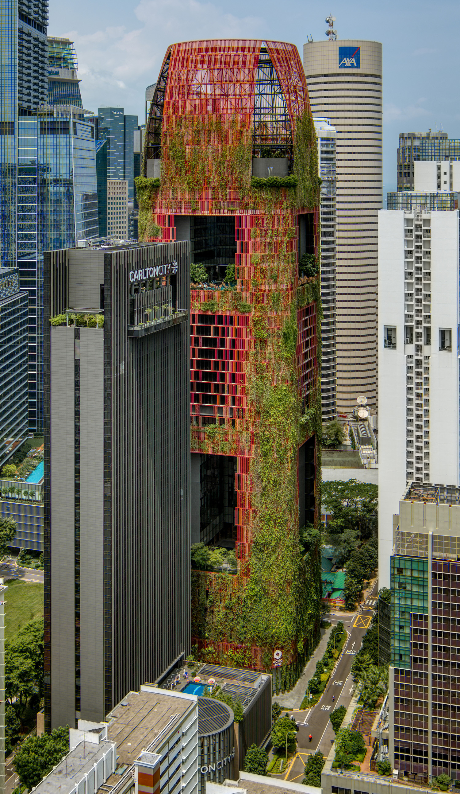 Oasia Hotel Downtown, Singapore - View from Pinnacle@Duxton. © Mathias Beinling