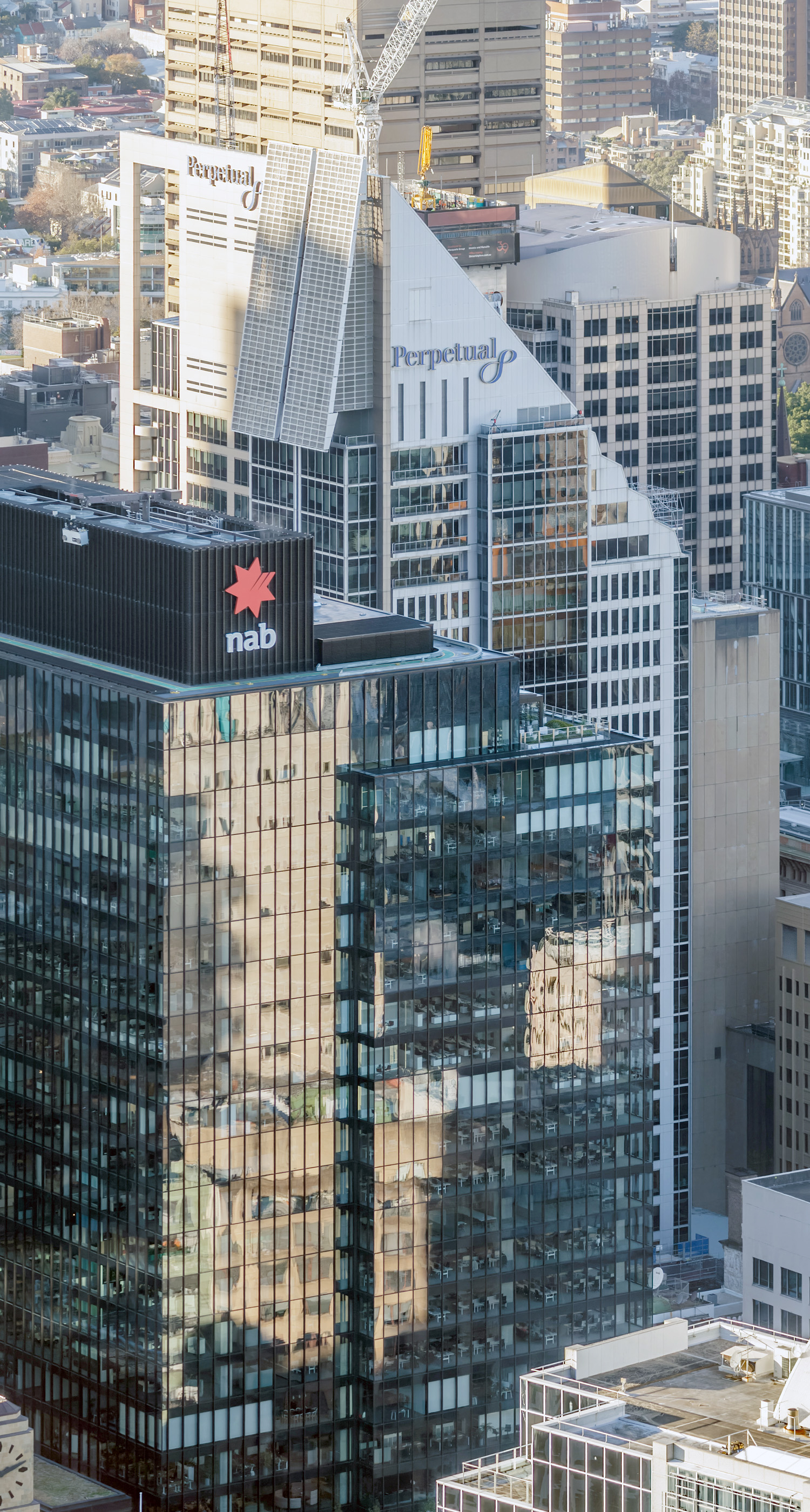 Angel Place, Sydney - View from One Barangaroo. © Mathias Beinling
