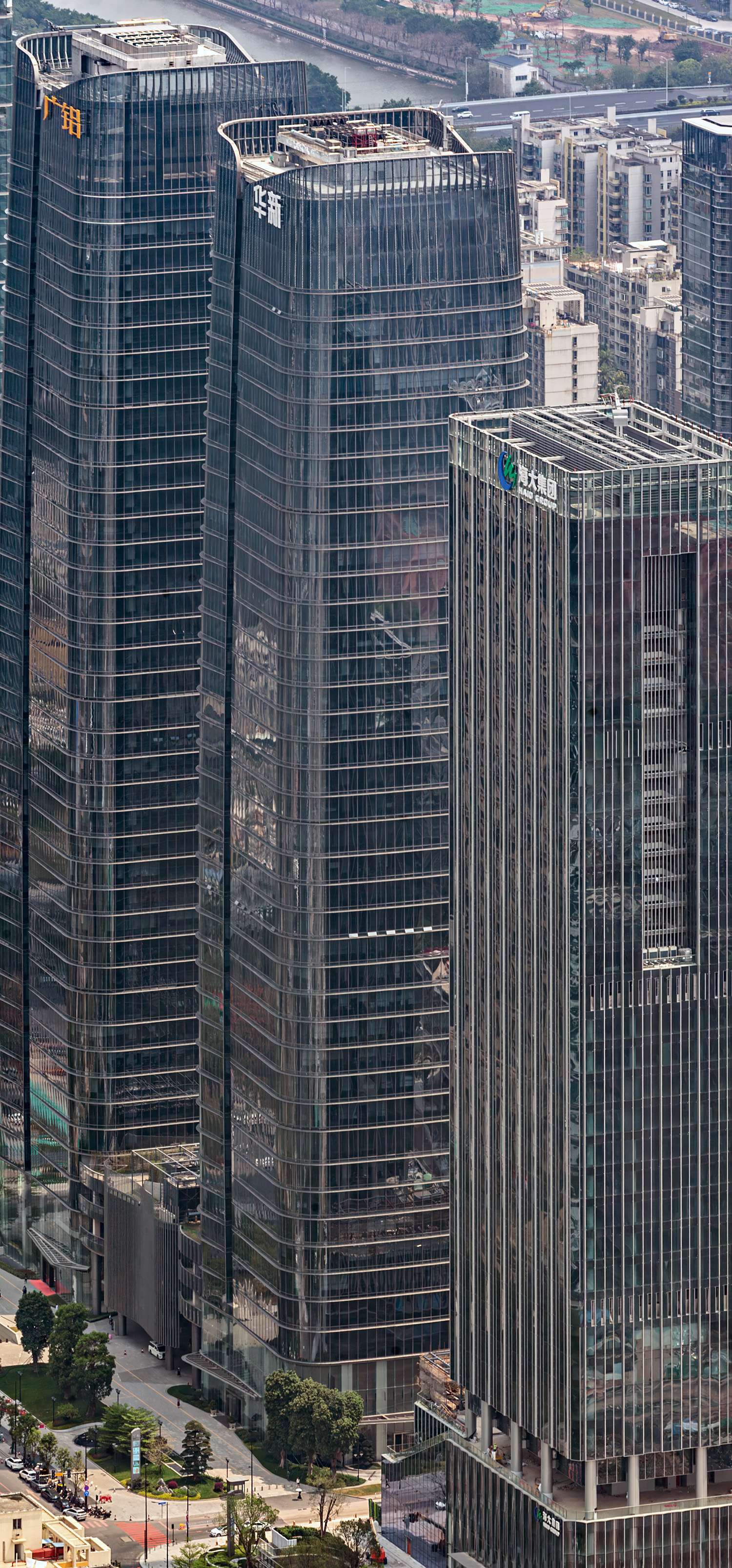 Guangzhou Aluminum Group Pazhou West Tower, Guangzhou - View from Canton Tower. © Mathias Beinling