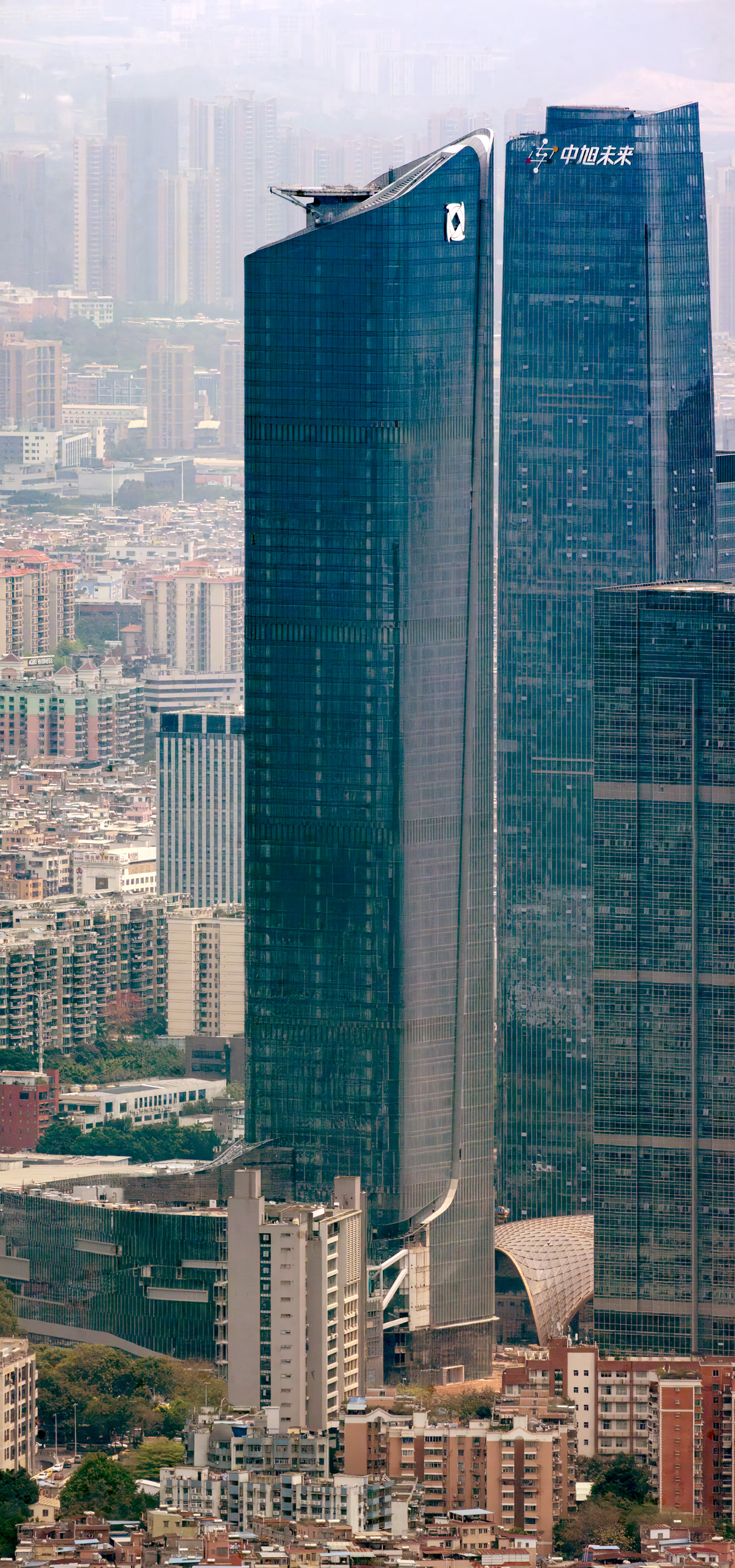 Junchao Plaza, Guangzhou - View from Canton Tower. © Mathias Beinling
