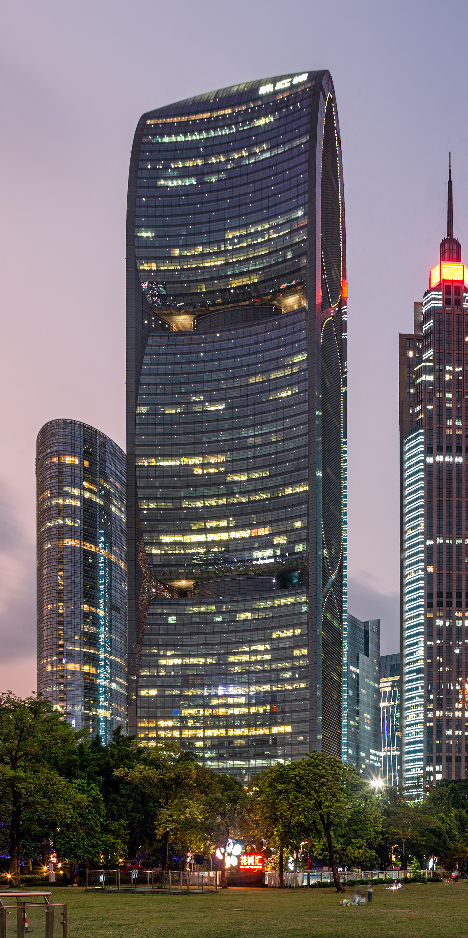 Pearl River Tower, Guangzhou - View from the southeast. © Mathias Beinling
