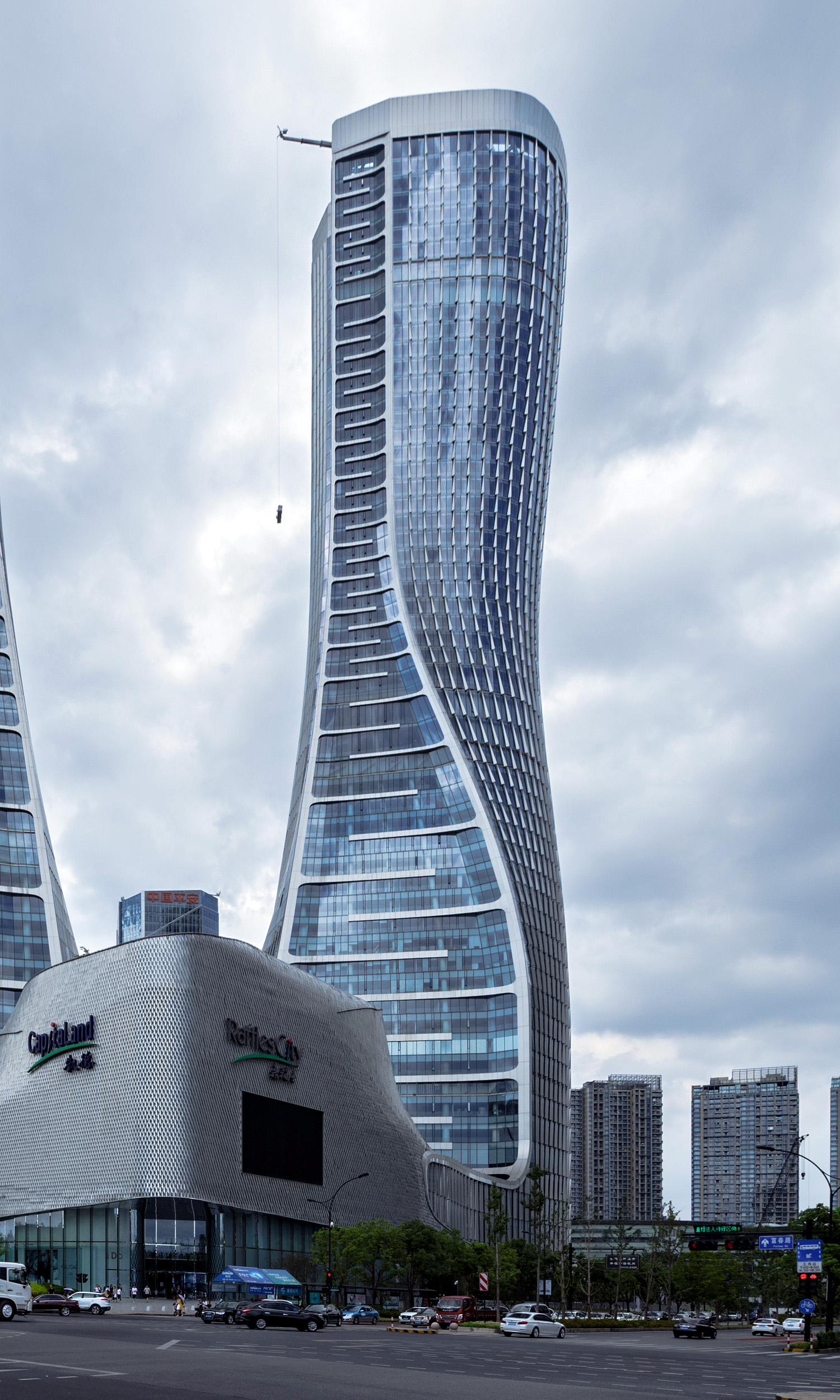 Raffles City Hangzhou Tower 1, Hangzhou - View from the south. © Mathias Beinling