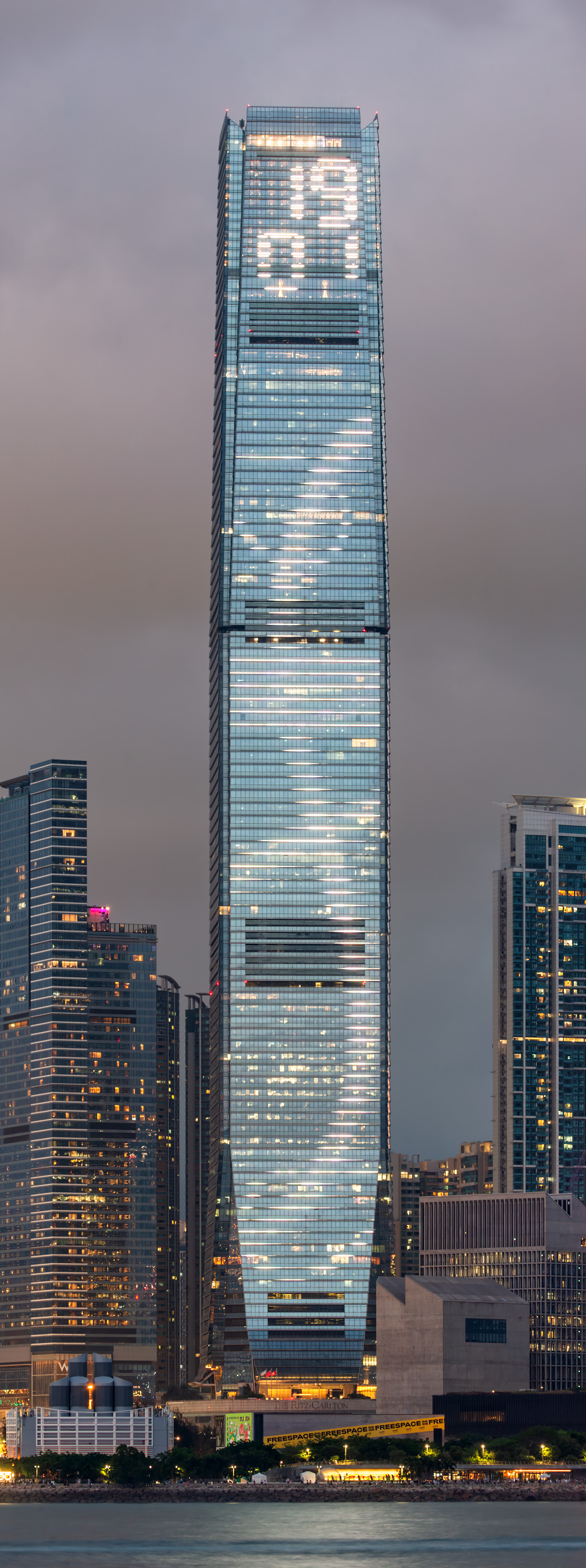 International Commerce Centre - View across Victoria Harbour