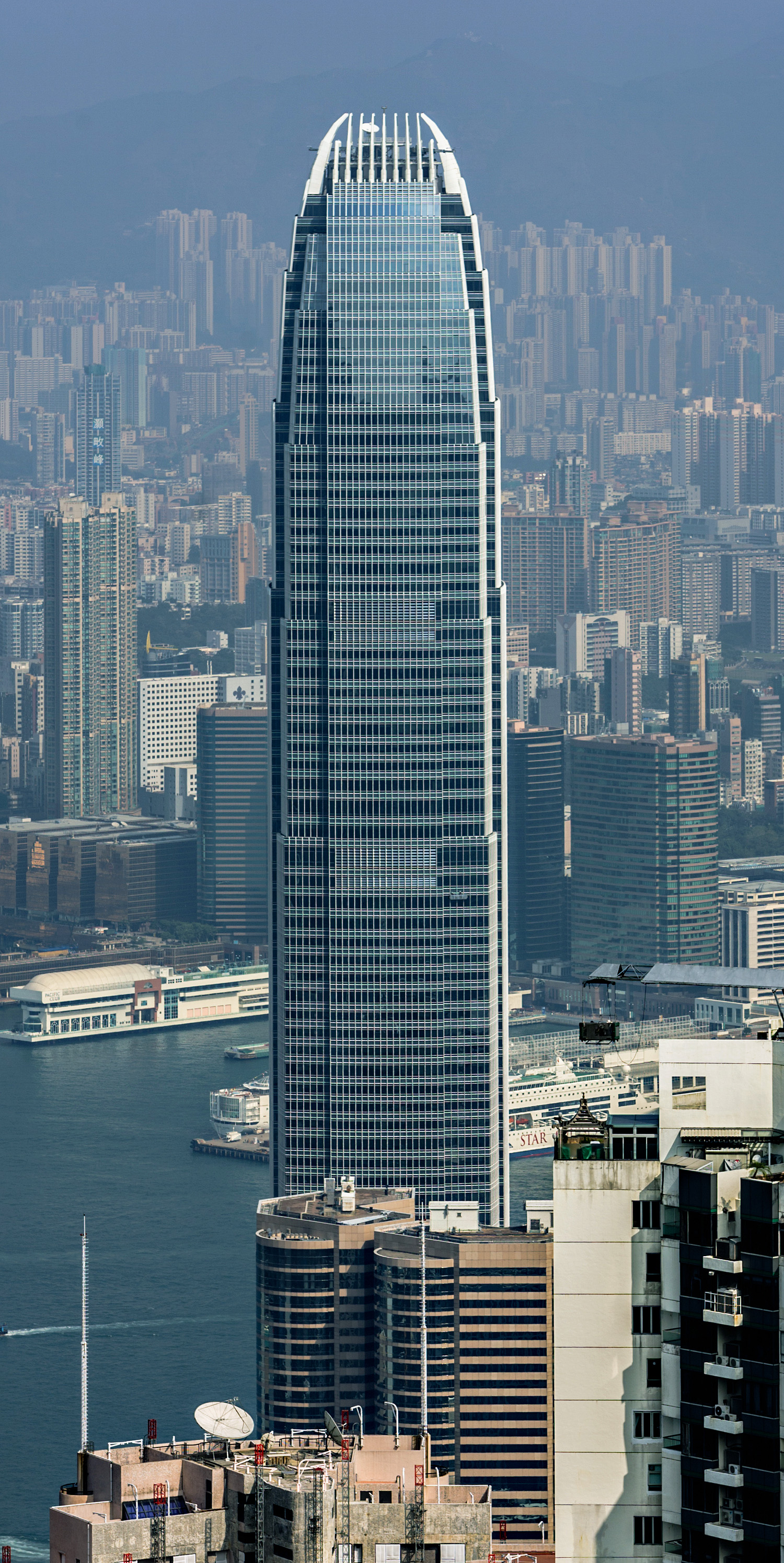 Two International Finance Centre - View from Victoria Peak