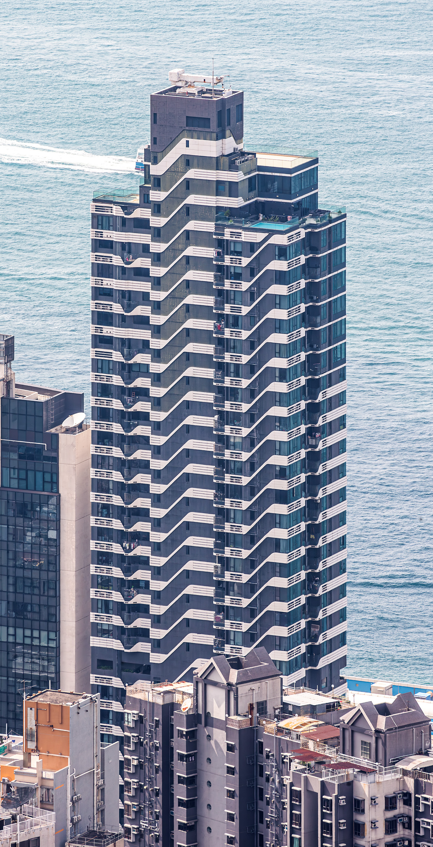 Upton  - Upper half of the tower viewed from Lugard Road
