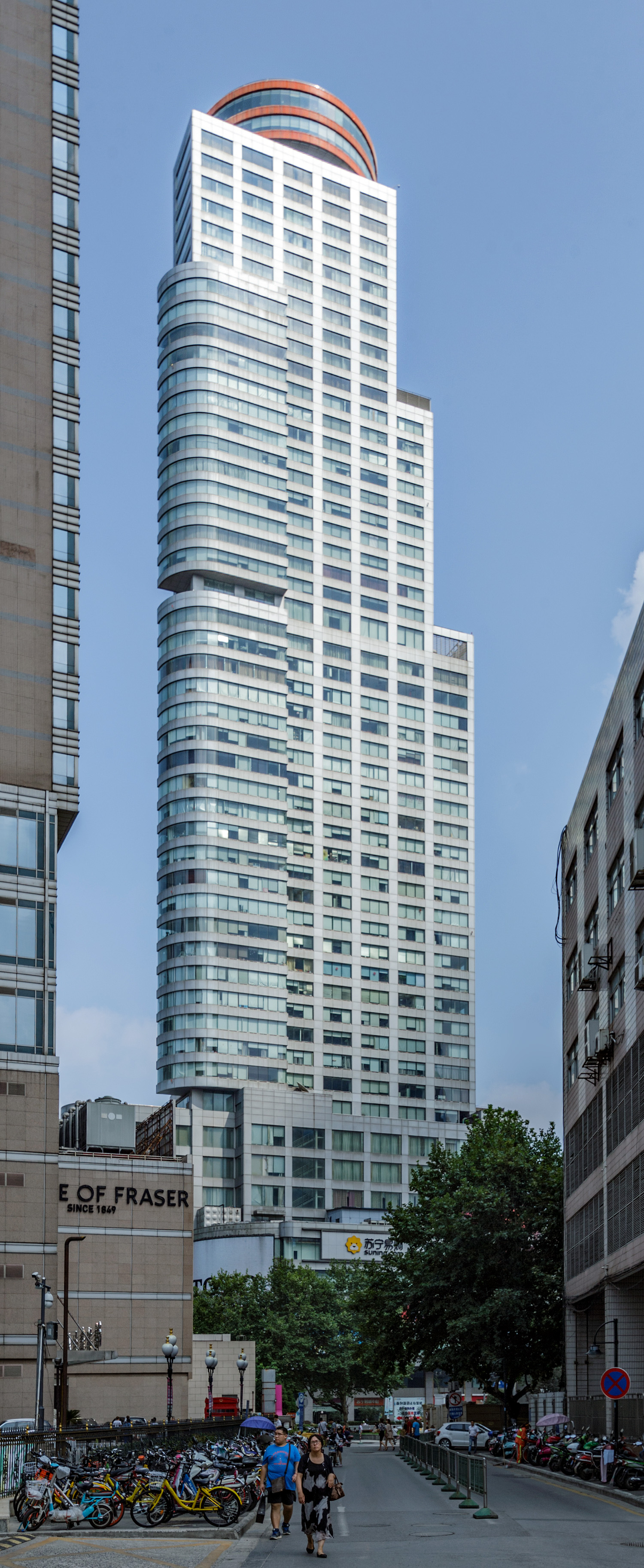 Shangmao Century Plaza, Nanjing - View from the west. © Mathias Beinling