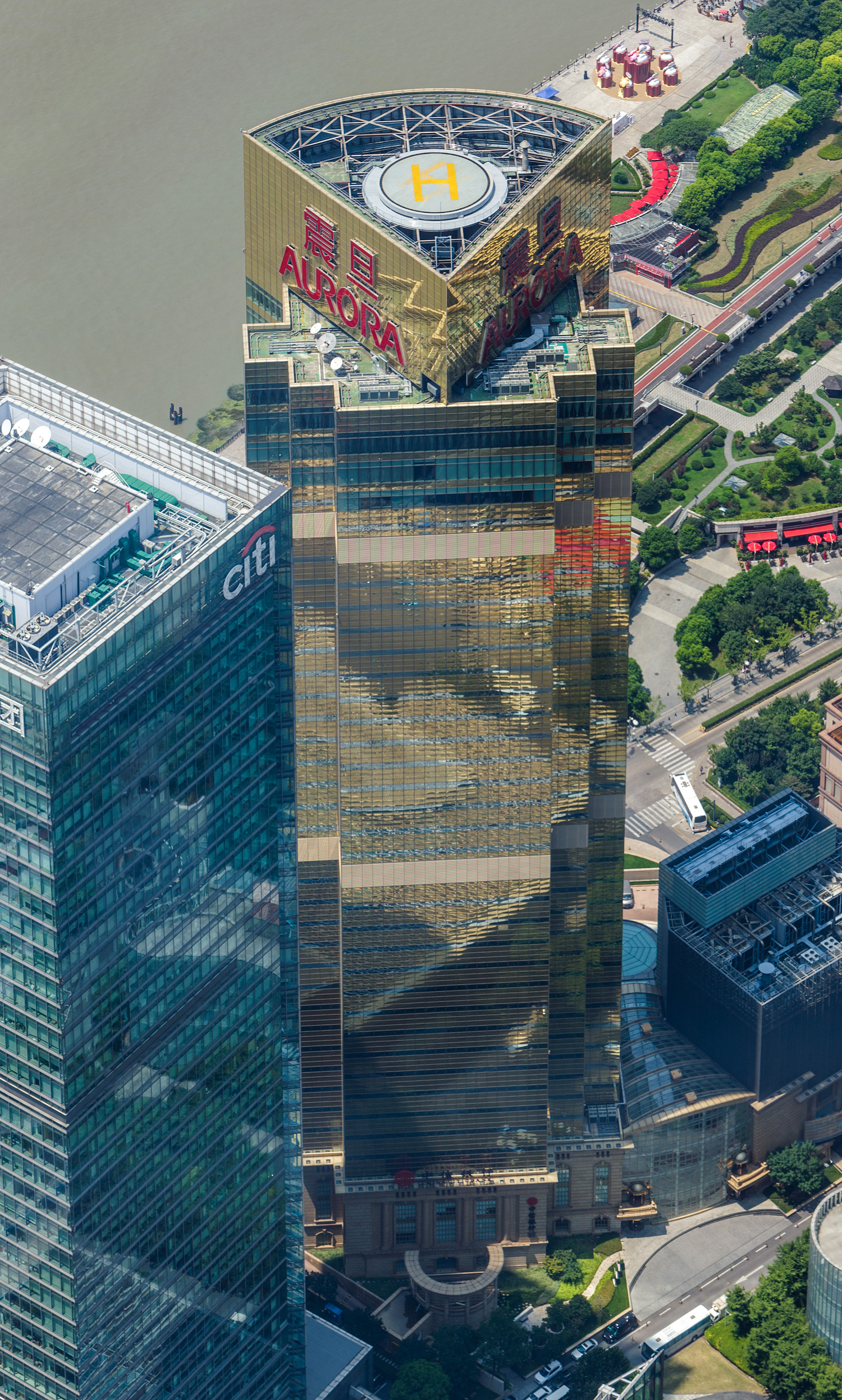 Aurora Plaza Pudong, Shanghai - View from Shanghai Tower. © Mathias Beinling