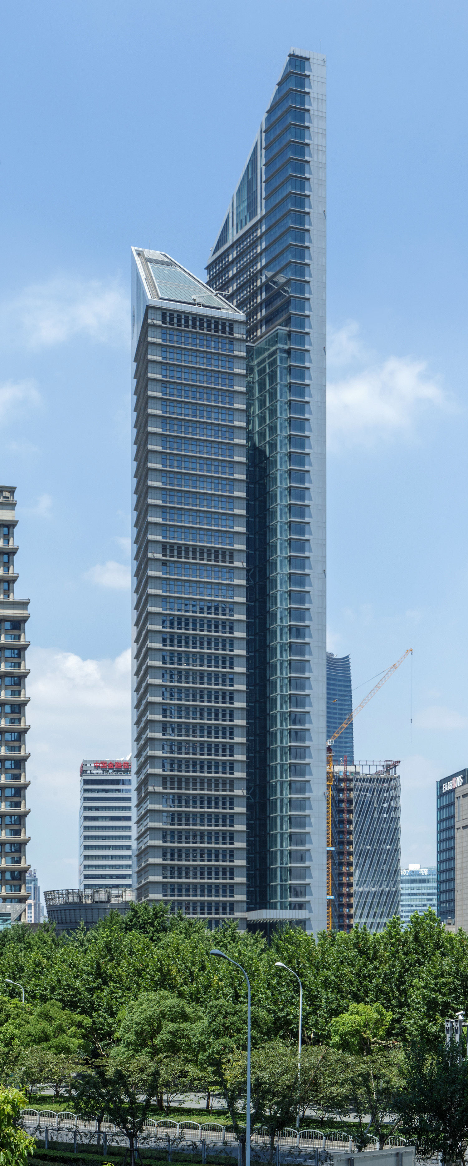BOCOM Financial Towers, Shanghai - View from the southeast. © Mathias Beinling
