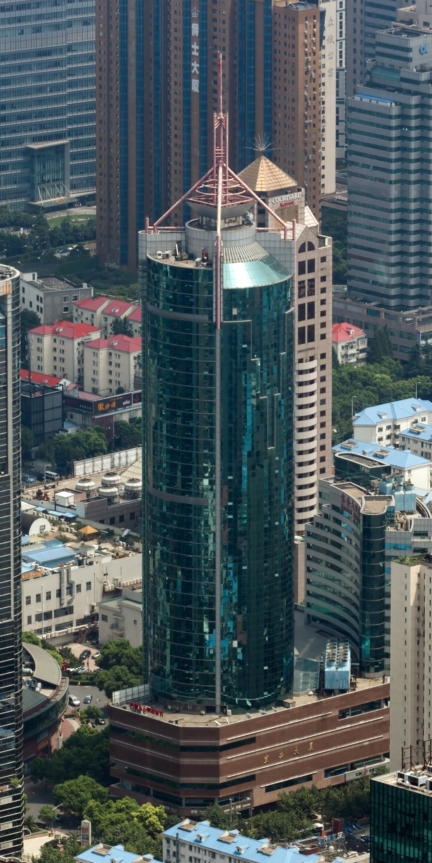 Baoan Tower, Shanghai - View from Shanghai Tower. © Mathias Beinling