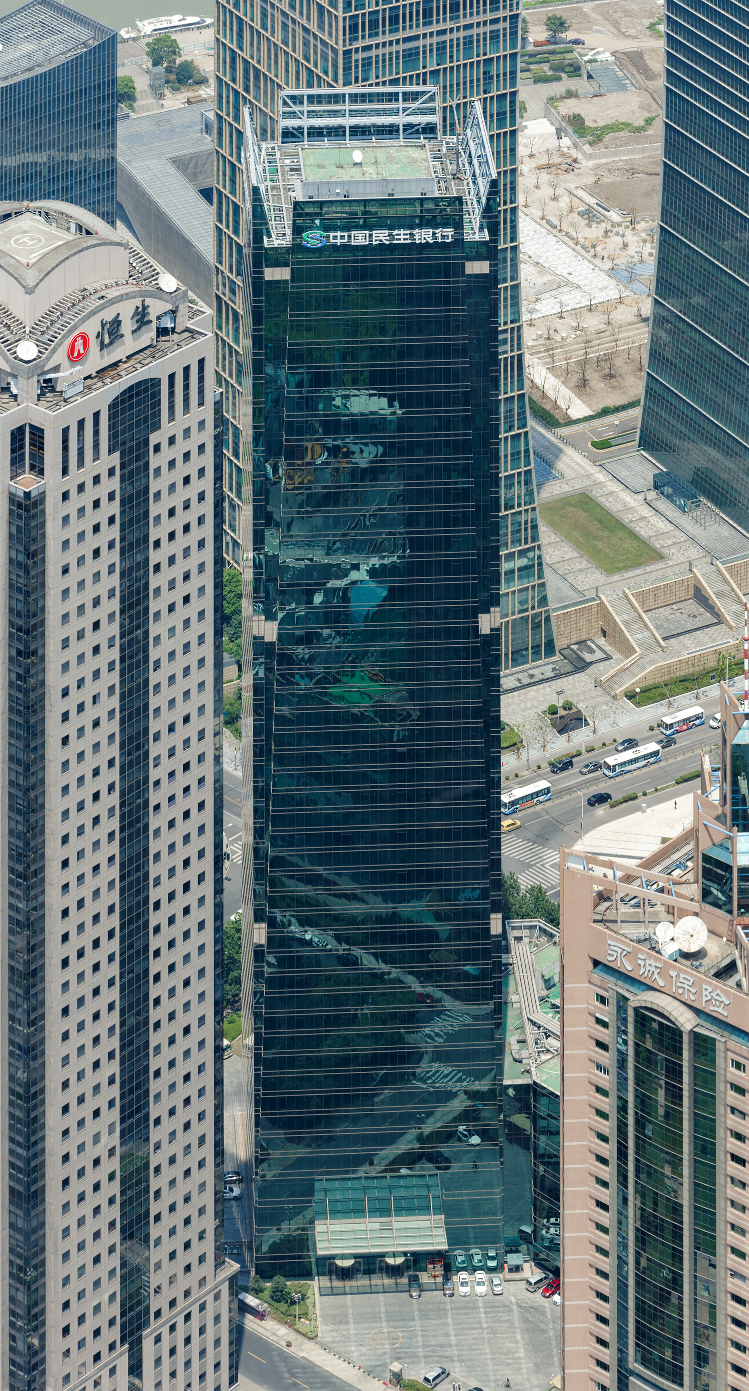 CMBC Tower, Shanghai - View from Shanghai Tower. © Mathias Beinling