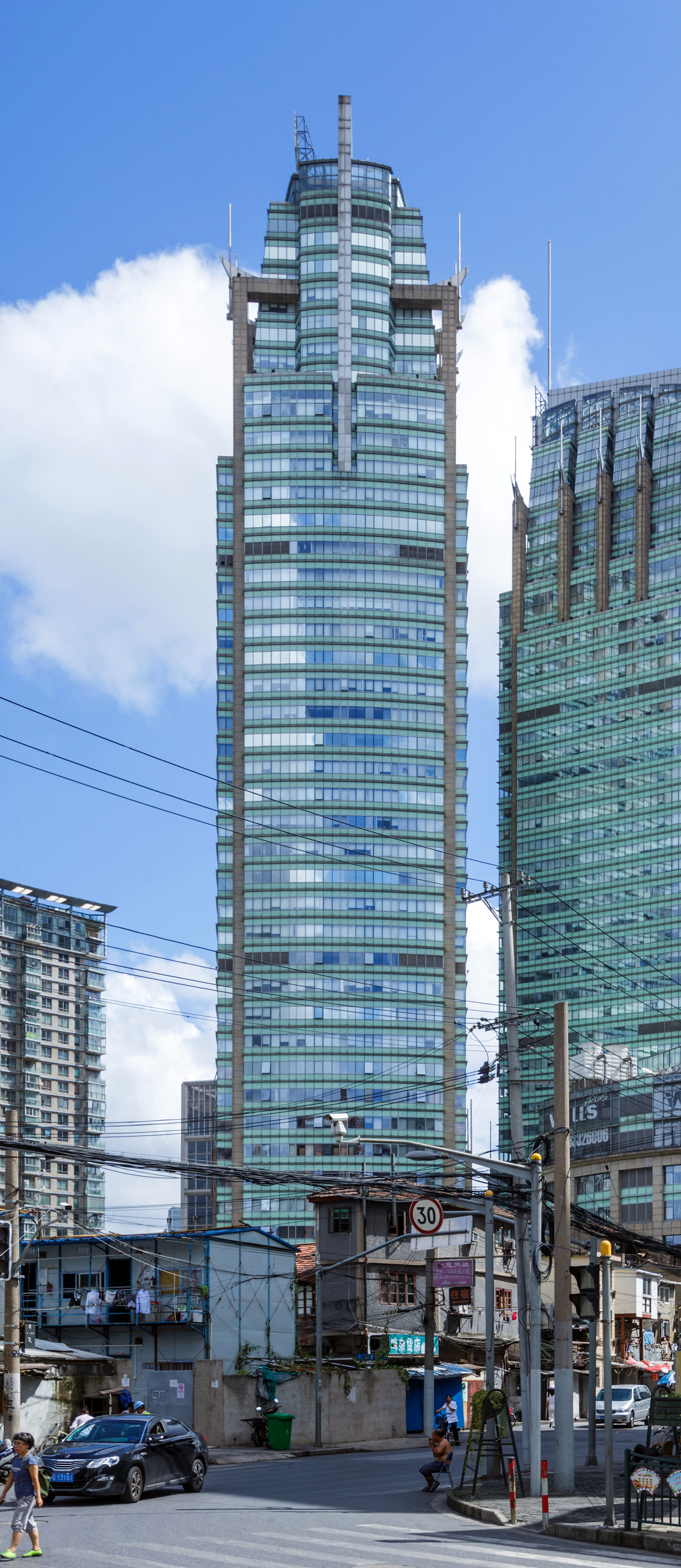 Huaxia Financial Square Tower B, Shanghai - View from the southwest. © Mathias Beinling