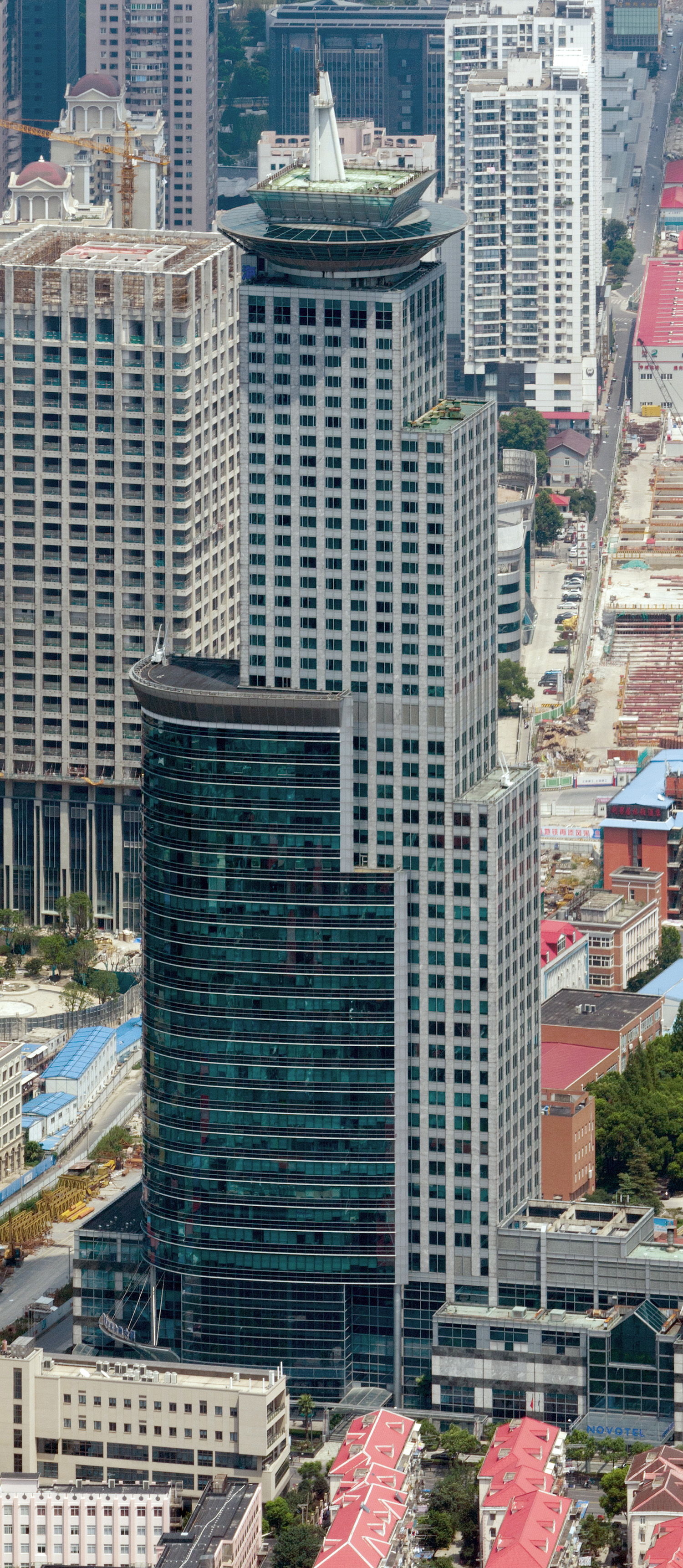 International Ocean Shipping Building, Shanghai - View from Shanghai Tower. © Mathias Beinling
