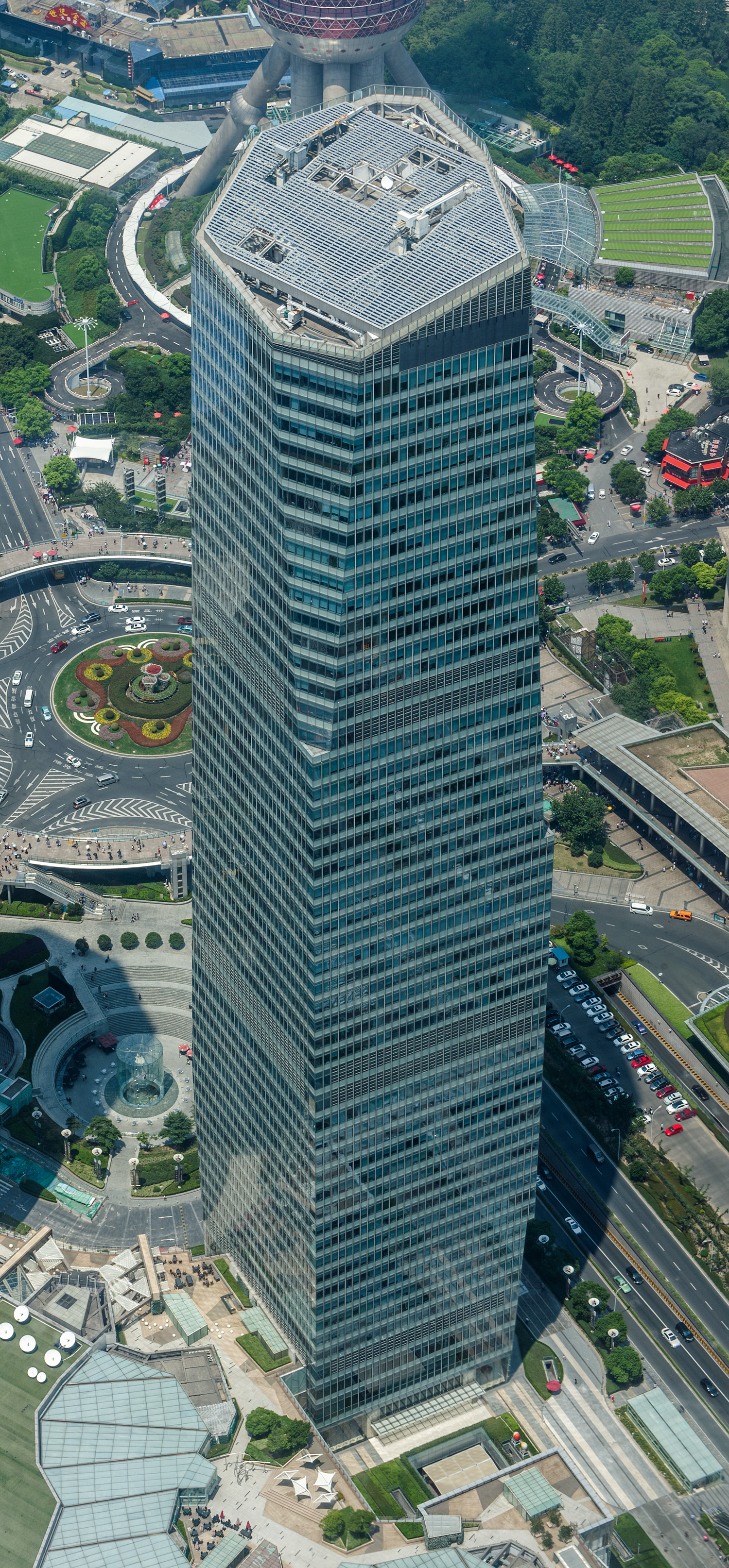 Shanghai IFC North Tower, Shanghai - View from Shanghai Tower. © Mathias Beinling