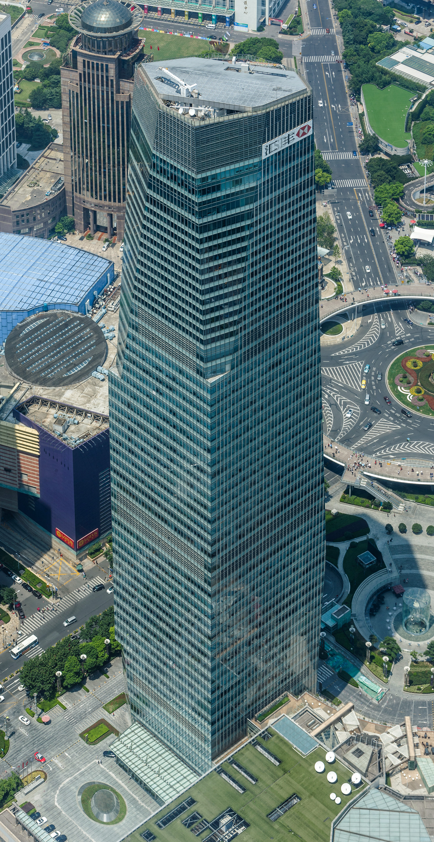 Shanghai IFC South Tower, Shanghai - View from Shanghai Tower. © Mathias Beinling
