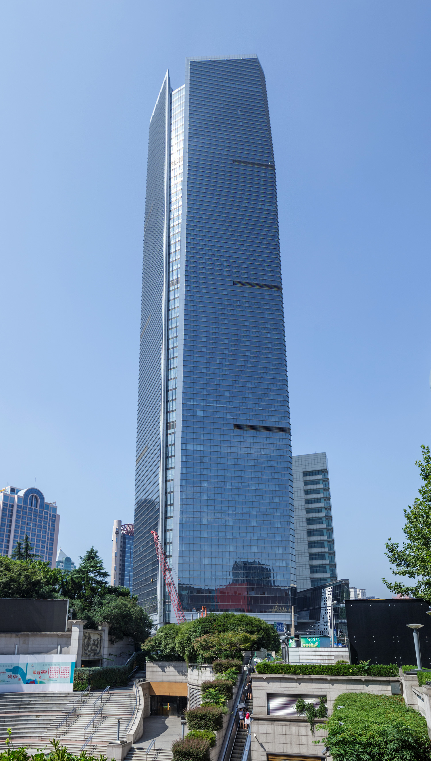 Shanghai Wheelock Square, Shanghai - View from the east. © Mathias Beinling