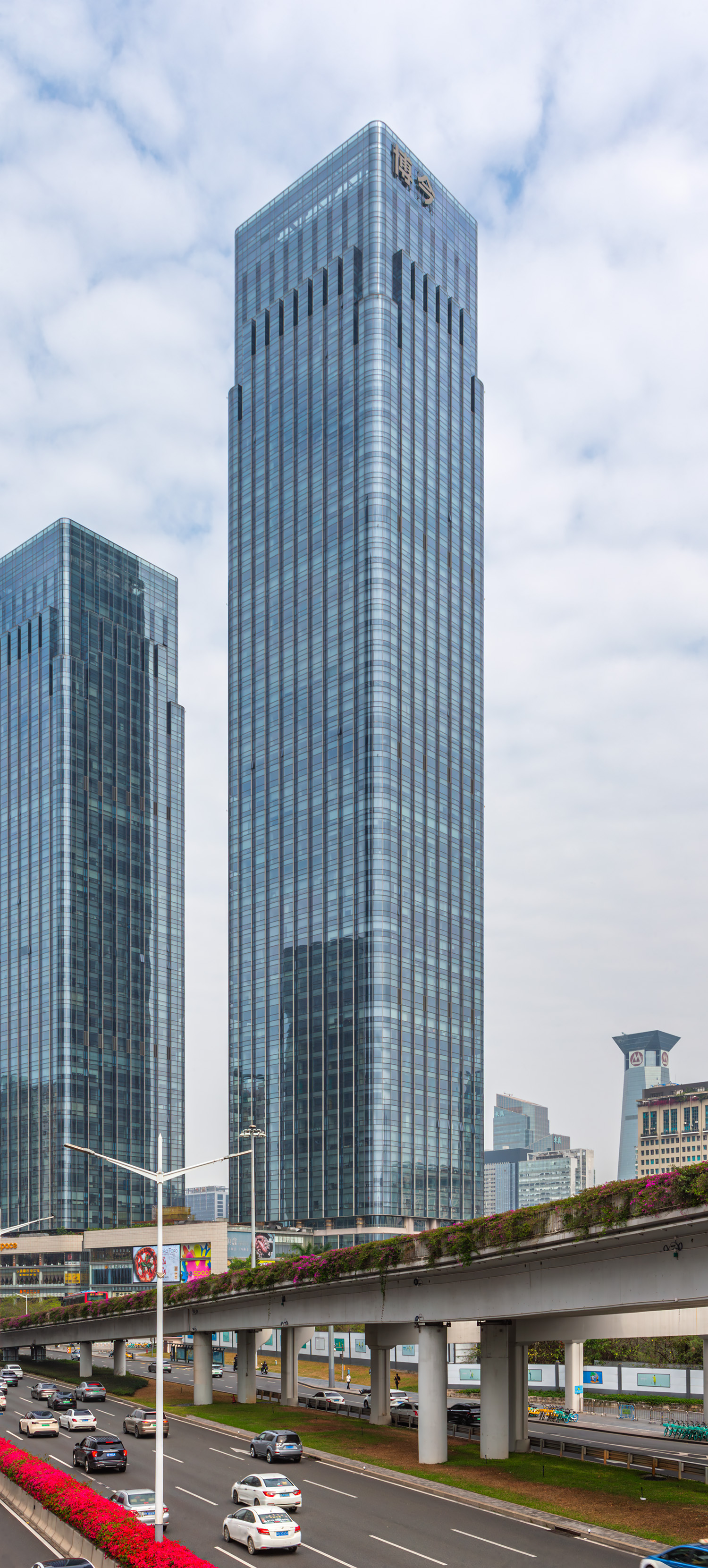 Bojin Business Plaza Tower 1, Shenzhen - View from the southeast. © Mathias Beinling