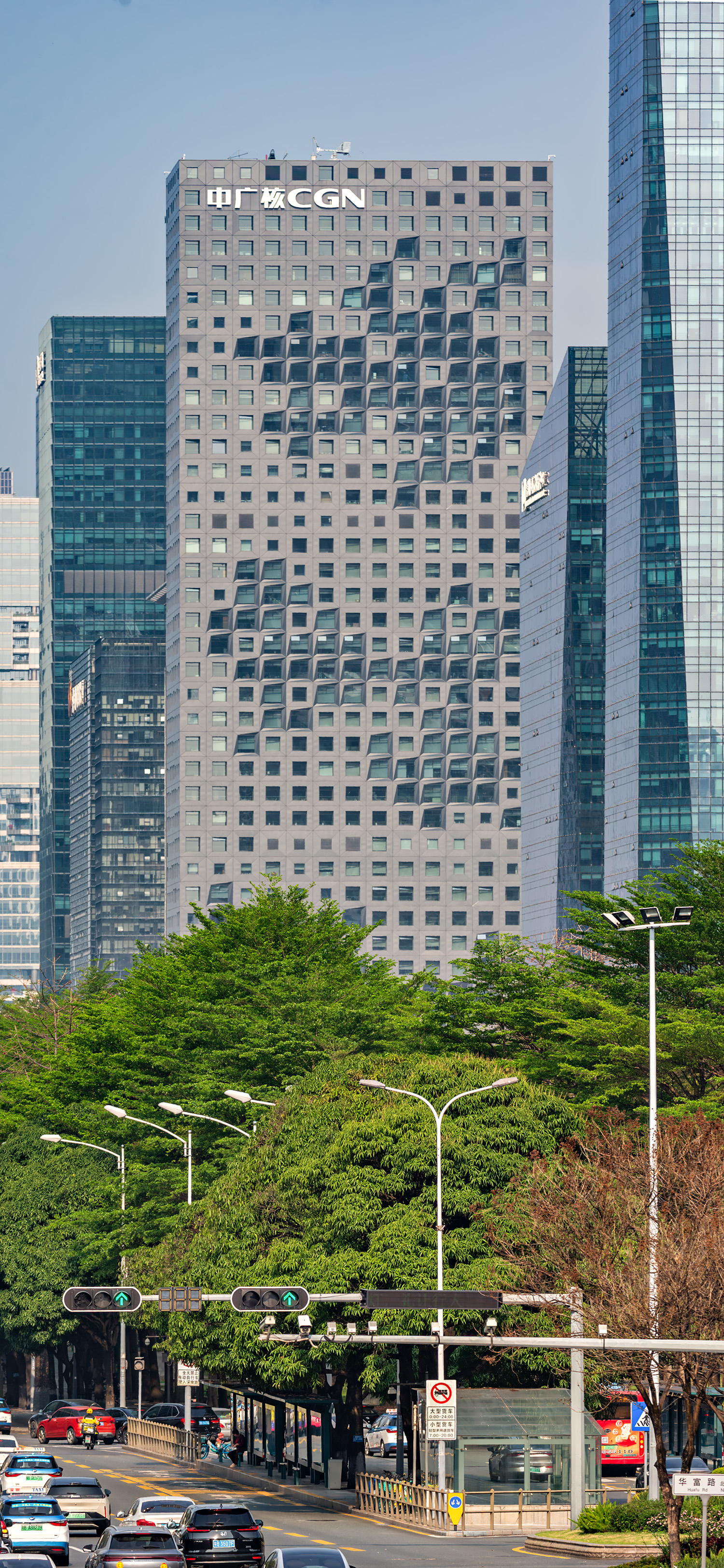 China Guangdong Nuclear Power South Tower, Shenzhen - View from the east. © Mathias Beinling