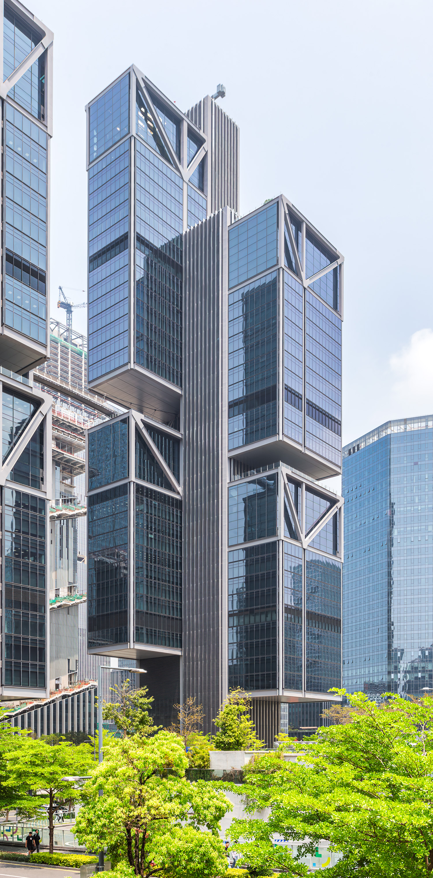 DJI Headquarters Tower 1, Shenzhen - View from the southwest. © Mathias Beinling