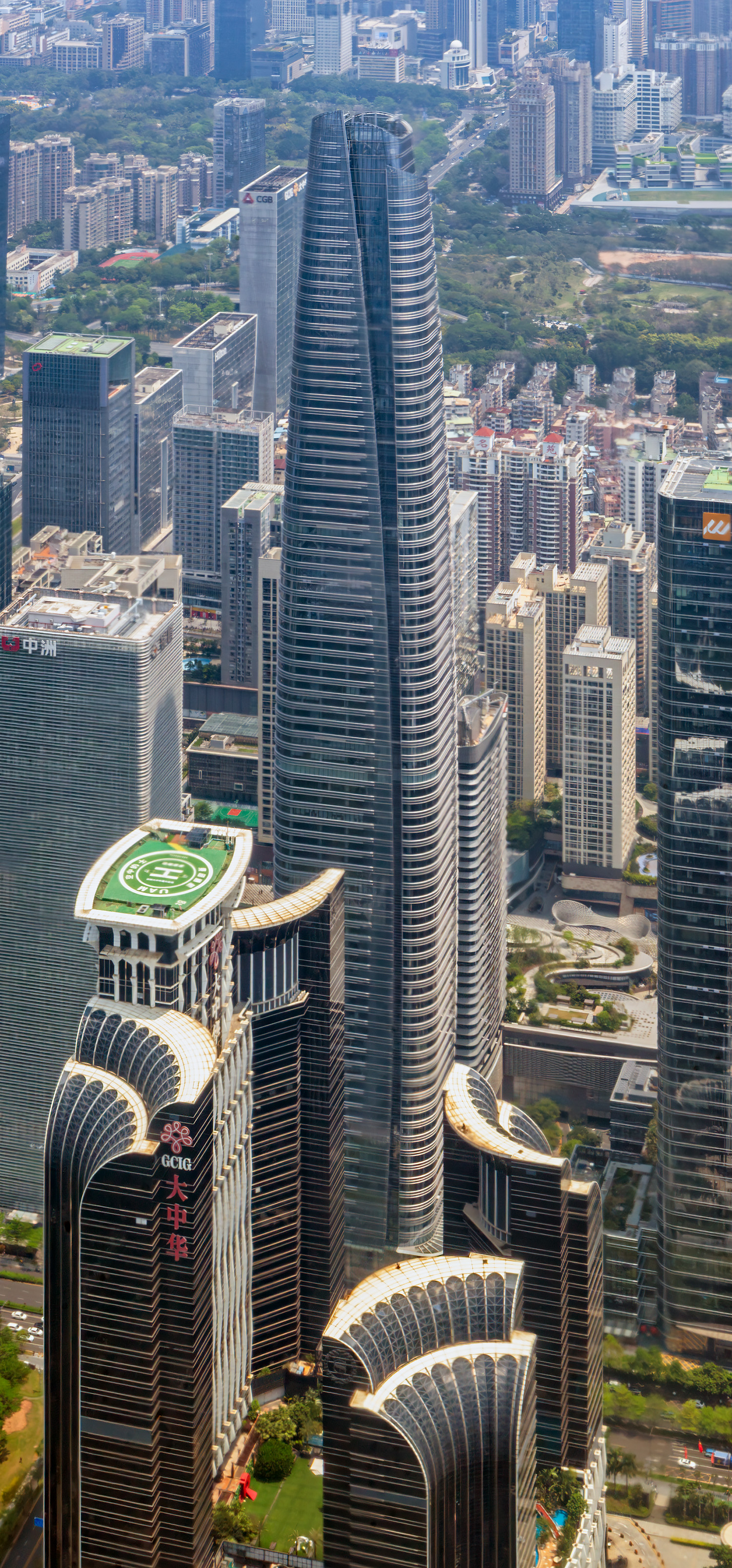 Dabaihui Plaza, Shenzhen - View from Ping An Finance Center. © Mathias Beinling
