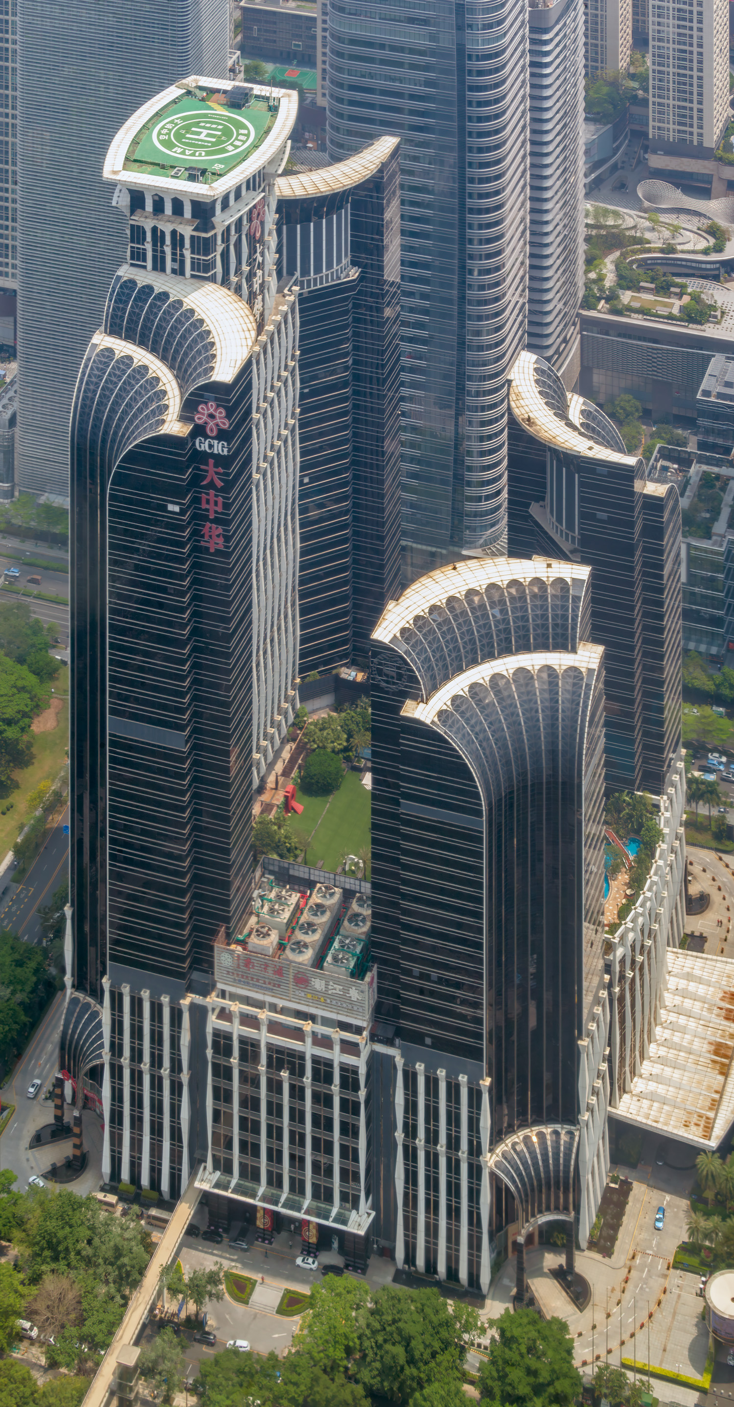 Great China International Exchange Square, Shenzhen - View from Ping An Finance Center. © Mathias Beinling