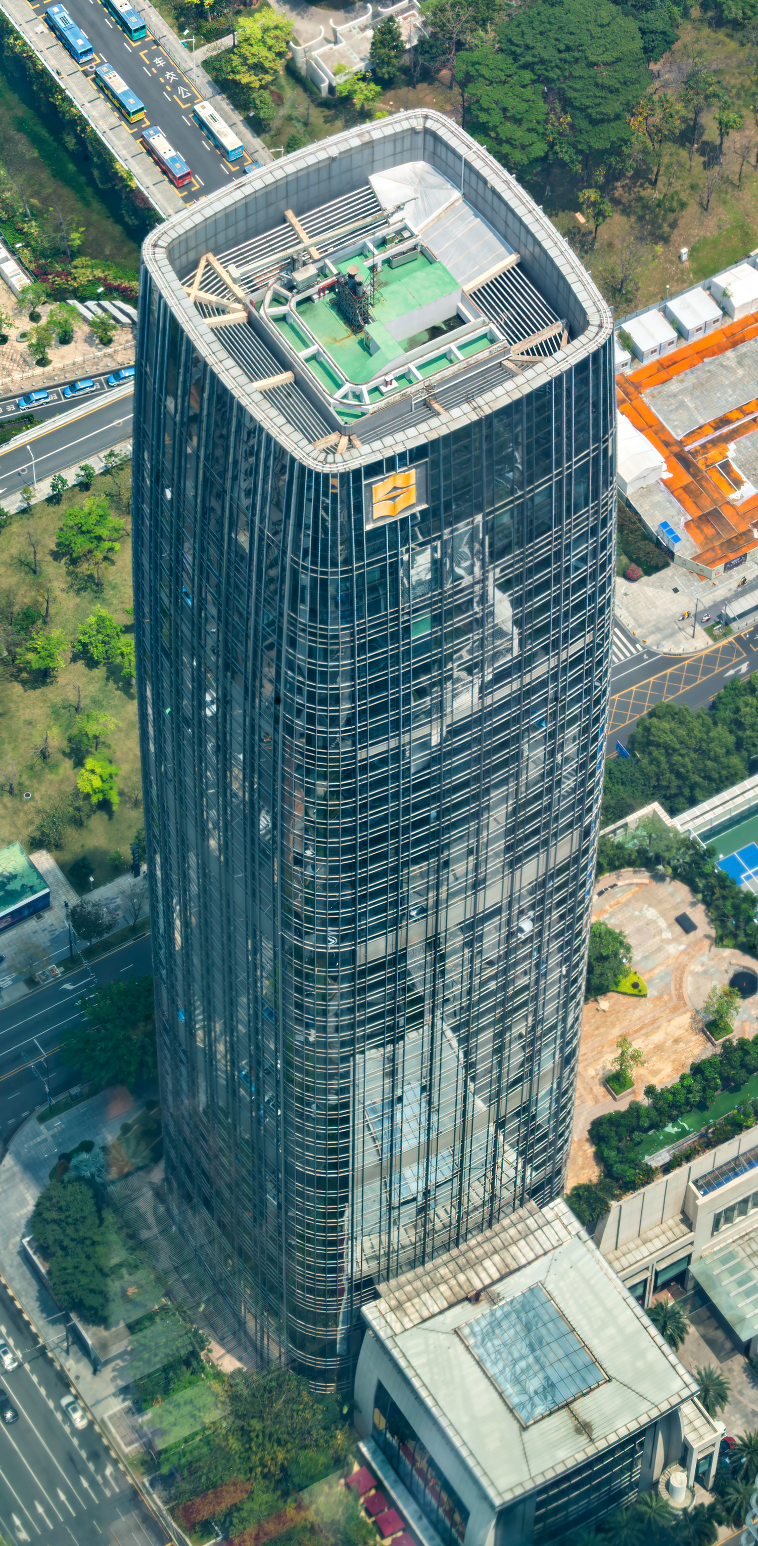 Shenzhen Futian Shangri La, Shenzhen - View from Ping An Finance Center. © Mathias Beinling