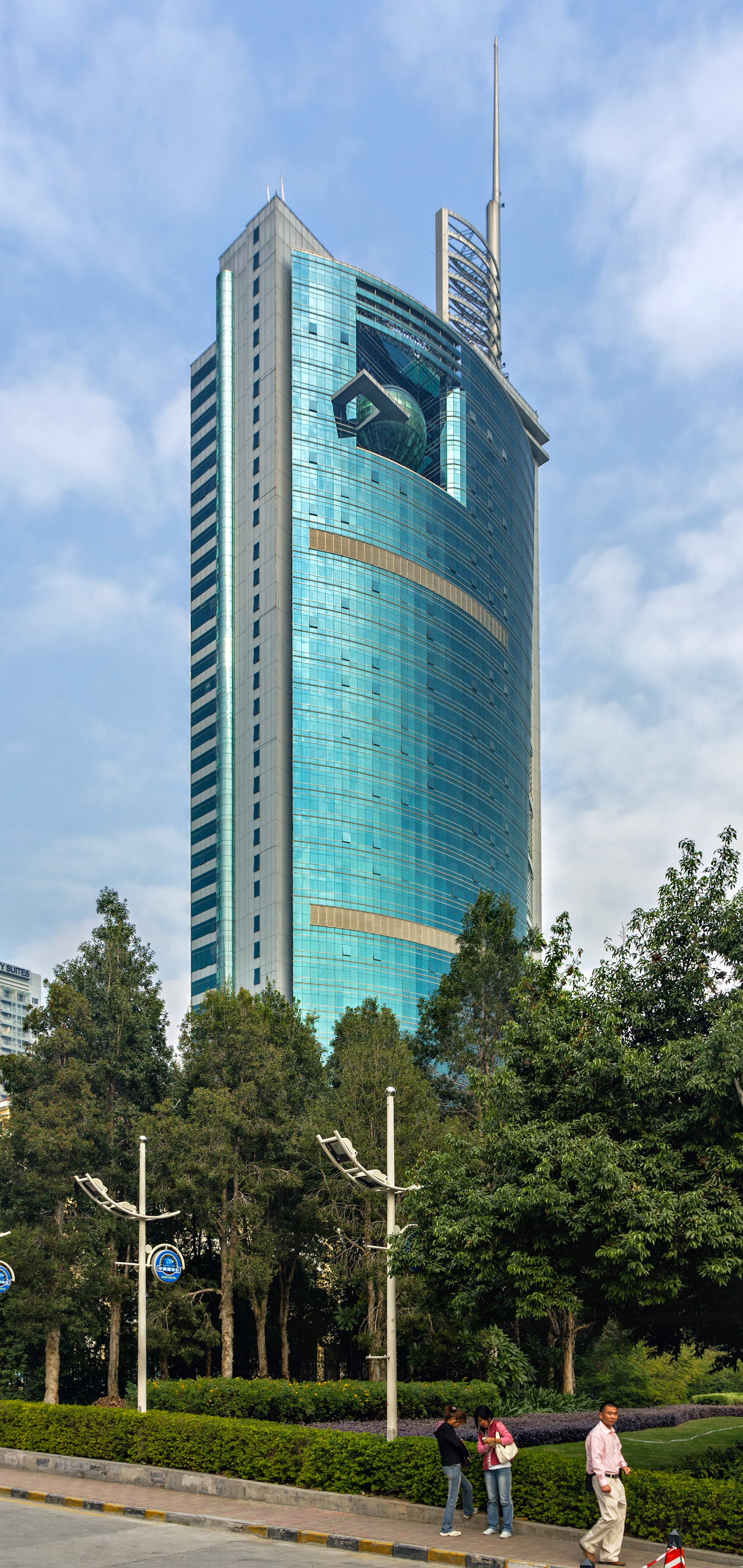 Shenzhen Special Zone Press Tower - View from the southwest