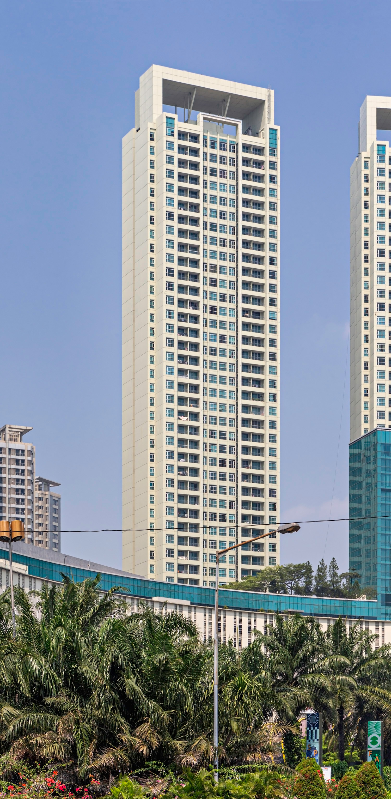 Central Park Residences Tower 1, Jakarta - View from the northeast. © Mathias Beinling