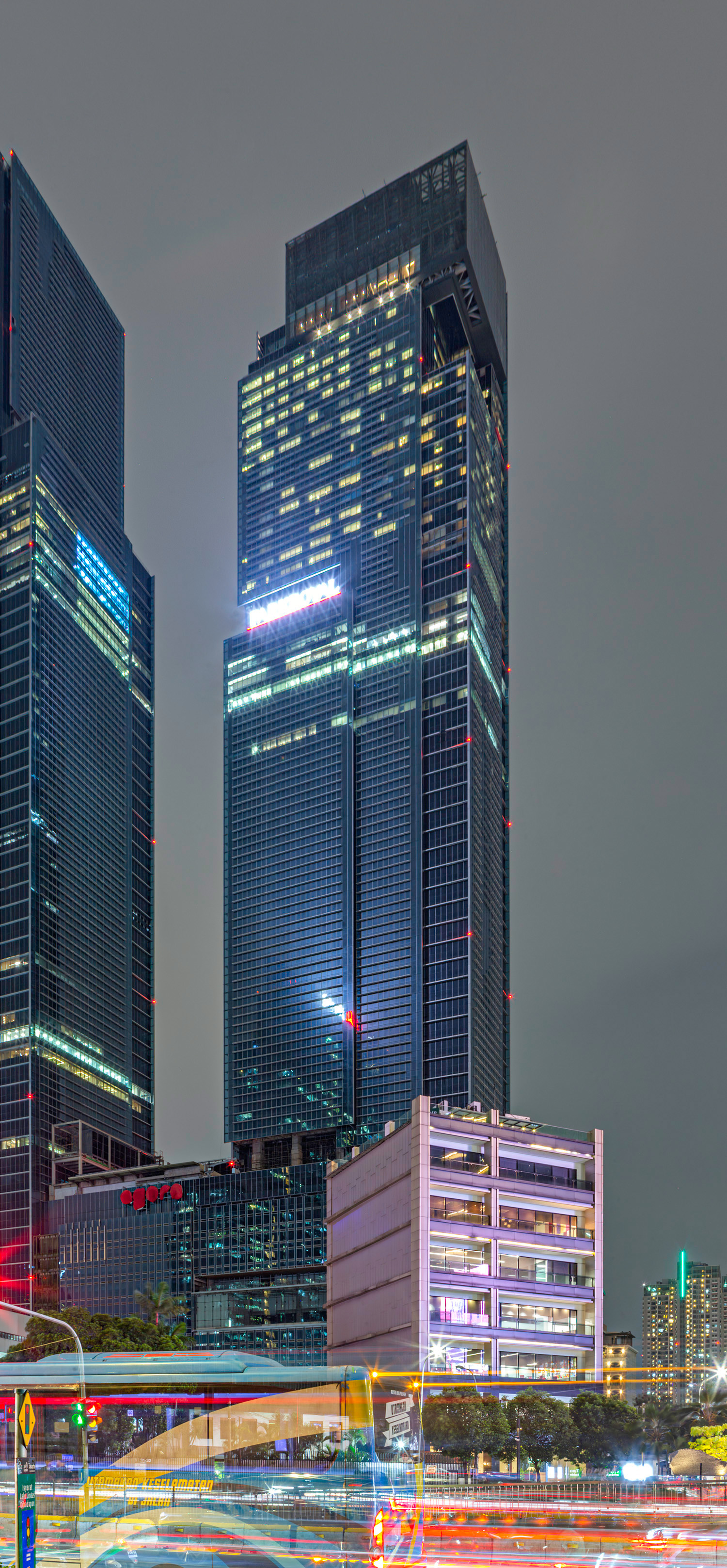 Luminary Tower, Jakarta - Night view from the east. © Mathias Beinling
