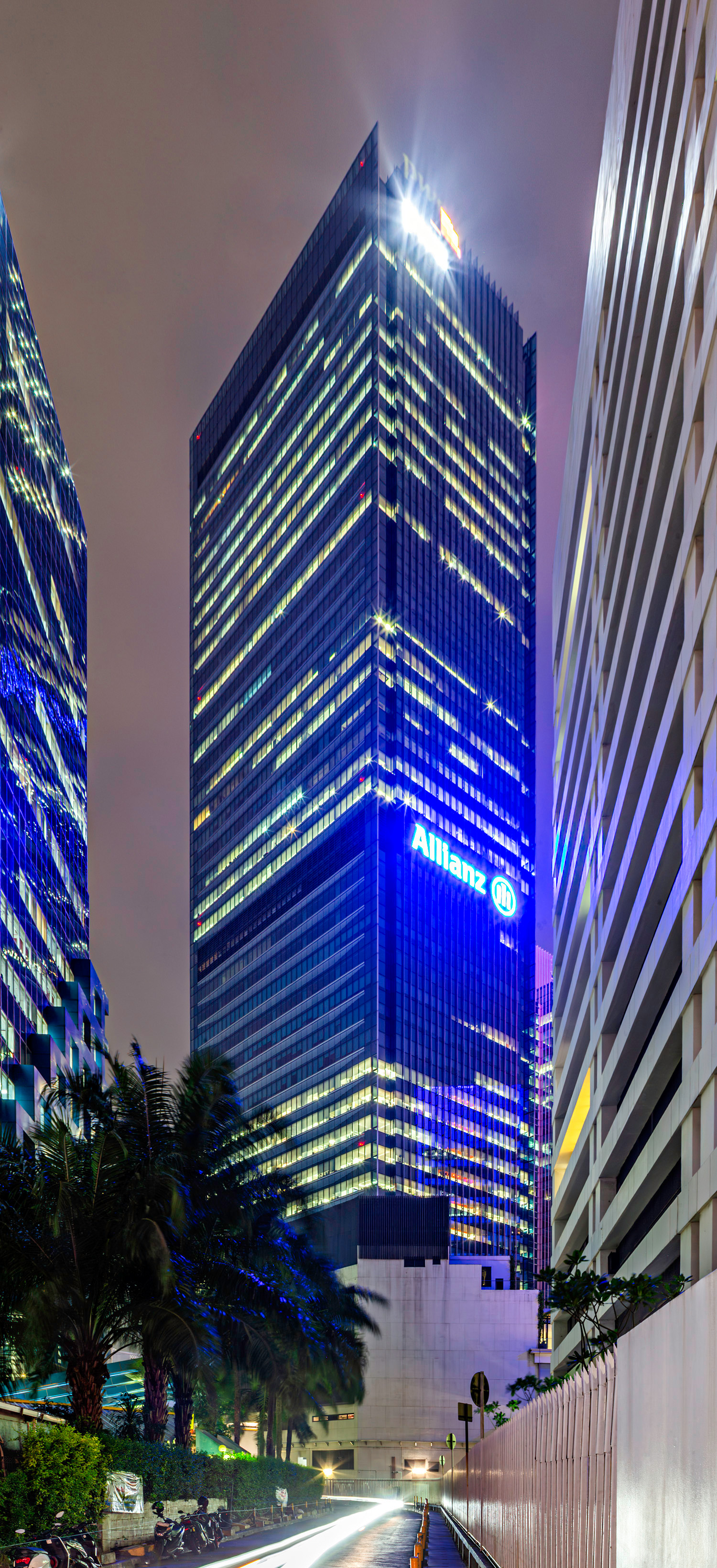 World Trade Centre Tower 3 , Jakarta - Night view from the northwest. © Mathias Beinling