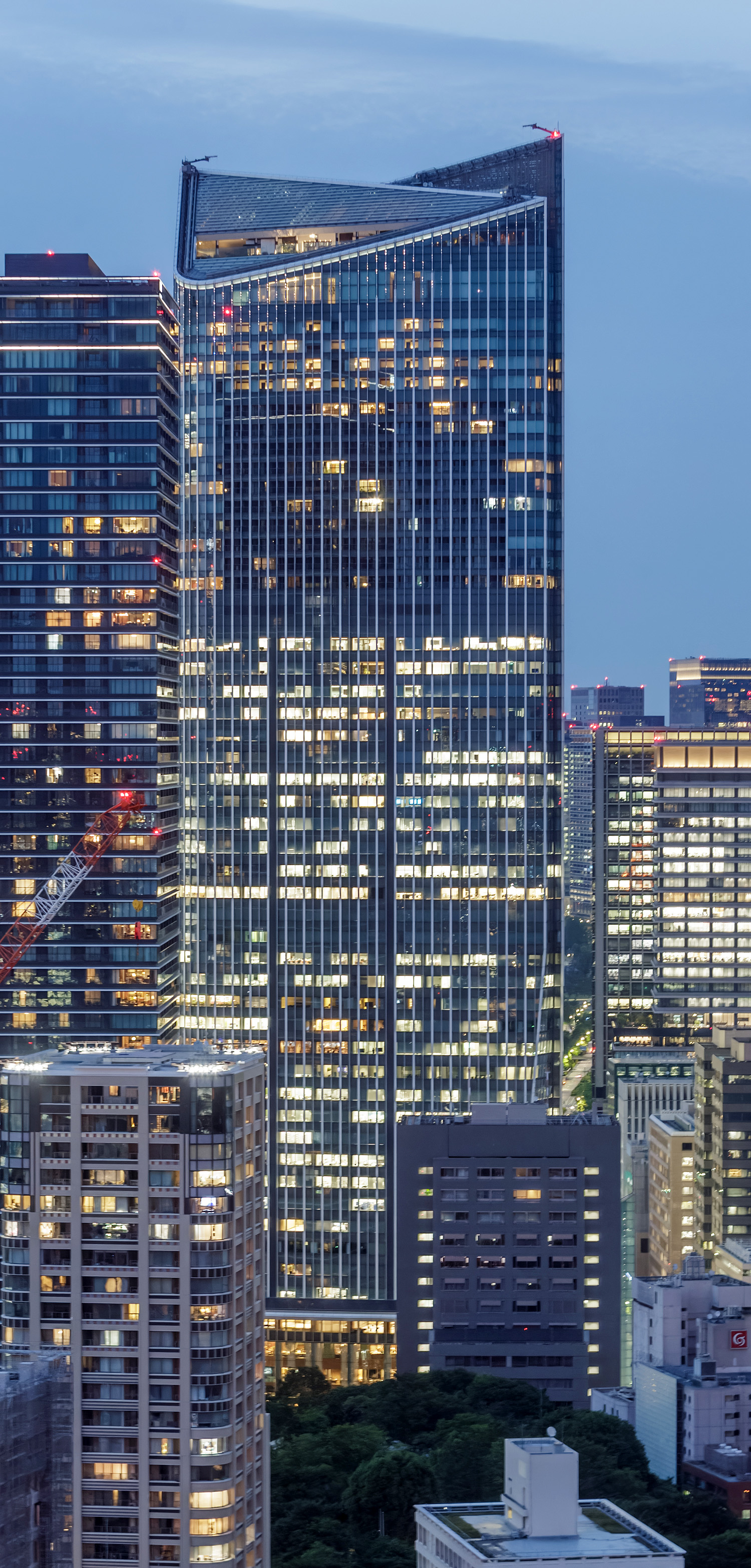 Toranomon Hills, Tokyo - View from Tokyo Tower. © Mathias Beinling