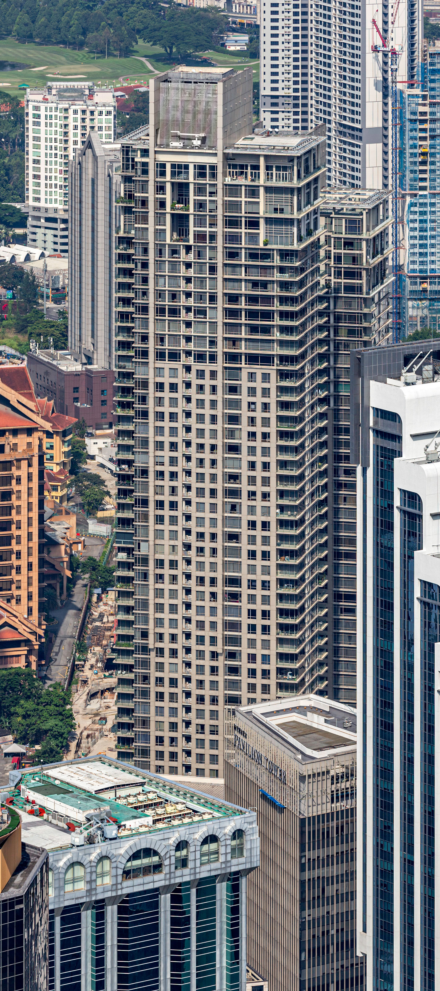 Pavilion Residences Tower 2 - View from KL Tower