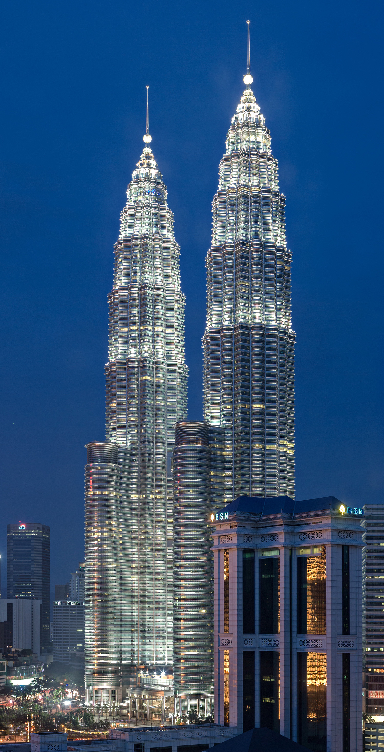 Petronas Twin Tower 2 - View from Renaissance Hotel, Tower 2 is the left tower