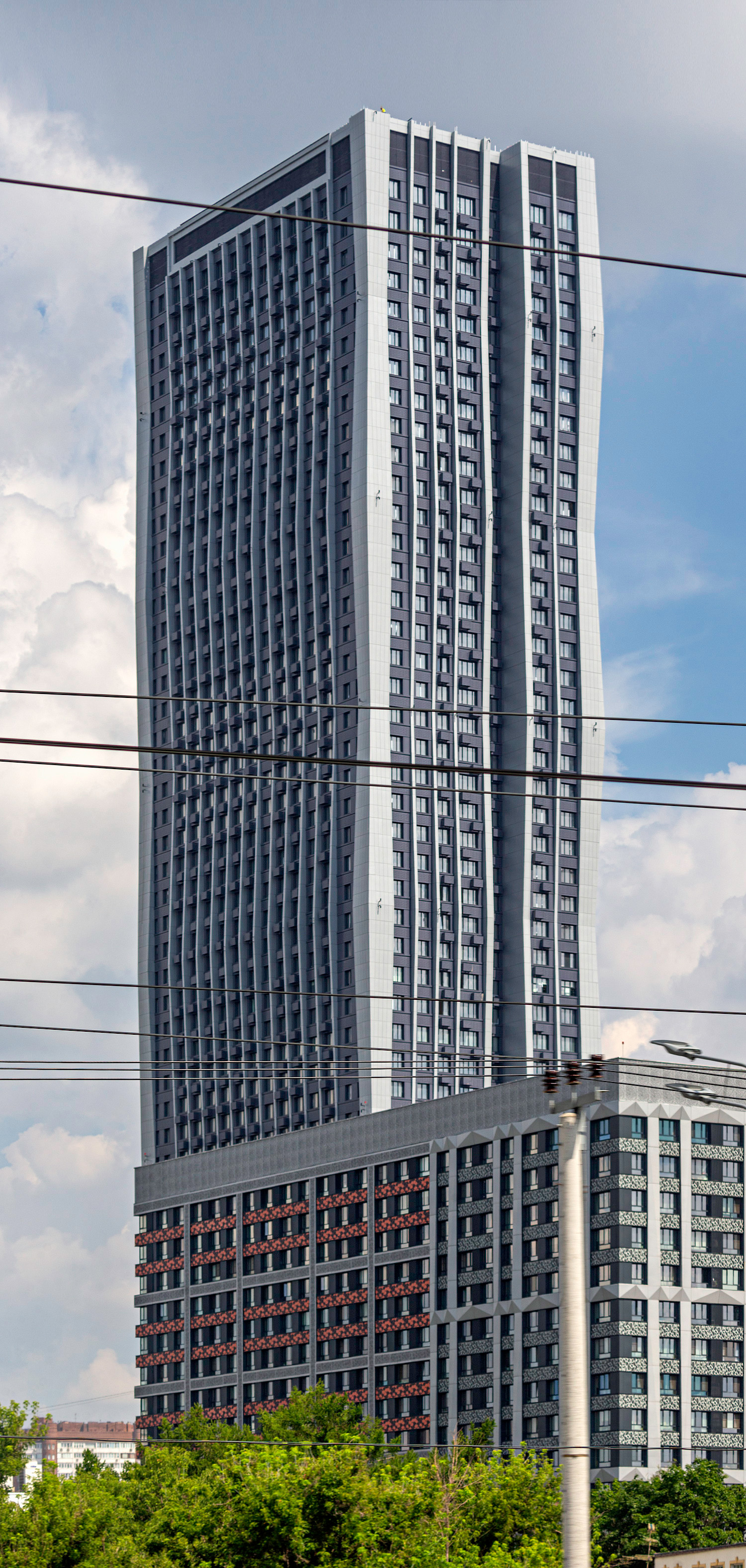 Afi Tower, Moscow - View from a train. © Mathias Beinling