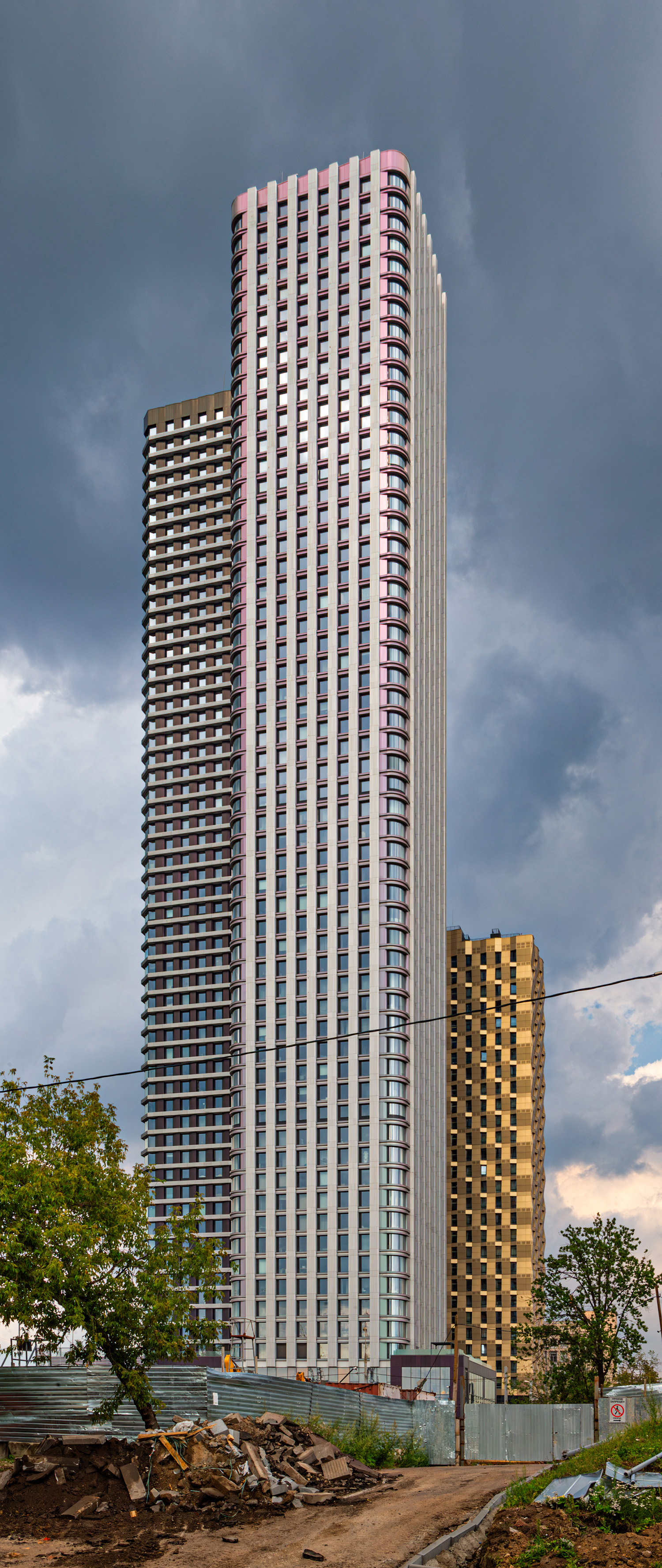 D1 Tower 1, Moscow - View from the southwest. © Mathias Beinling