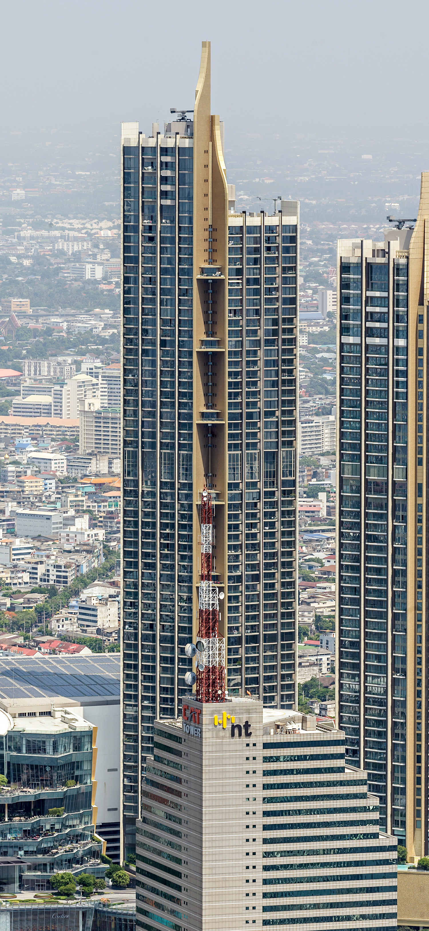 Magnolias Waterfront Residences Tower 1, Bangkok - View from King Power Mahanakhon. © Mathias Beinling