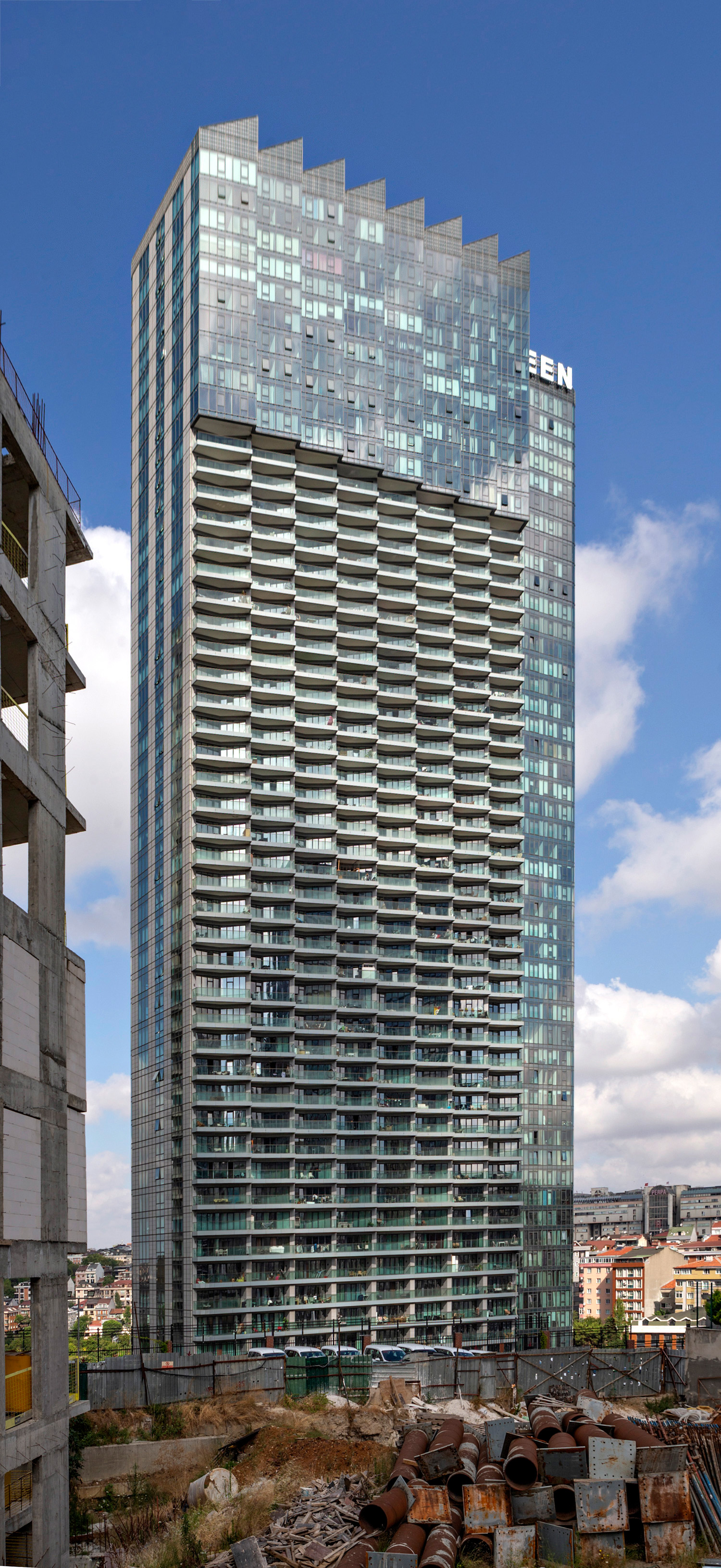 Bomonti Time Residence, Istanbul - View from the east. © Mathias Beinling