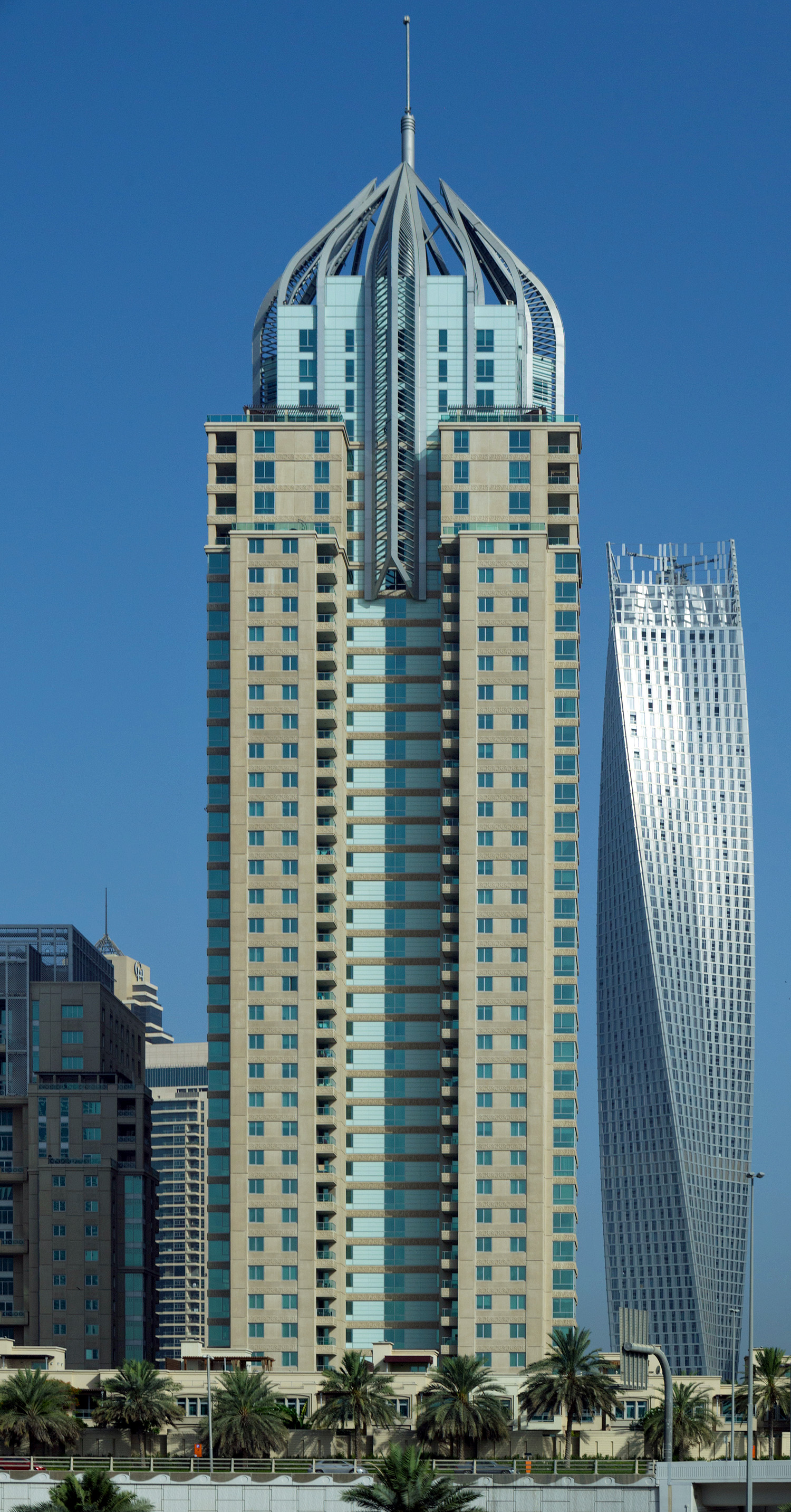 Mesk Tower - View from Dubai Metro Red Line