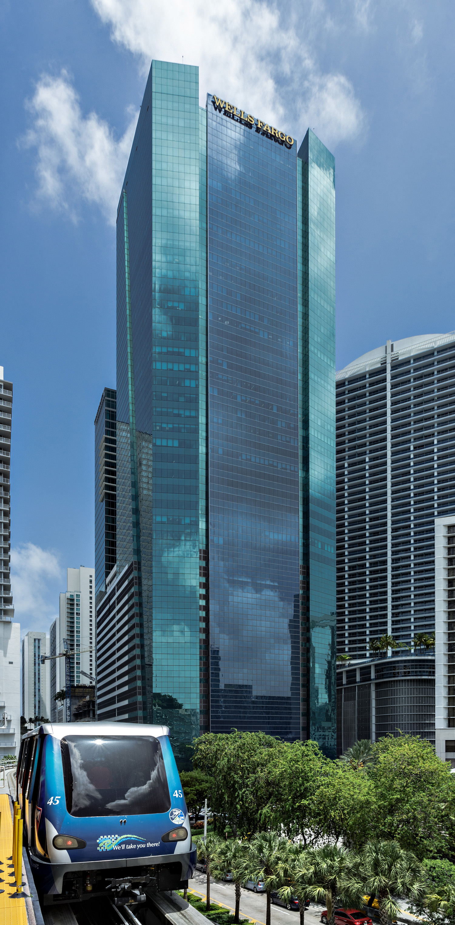 Wells Fargo Tower - View from Knight Center Metromover Station