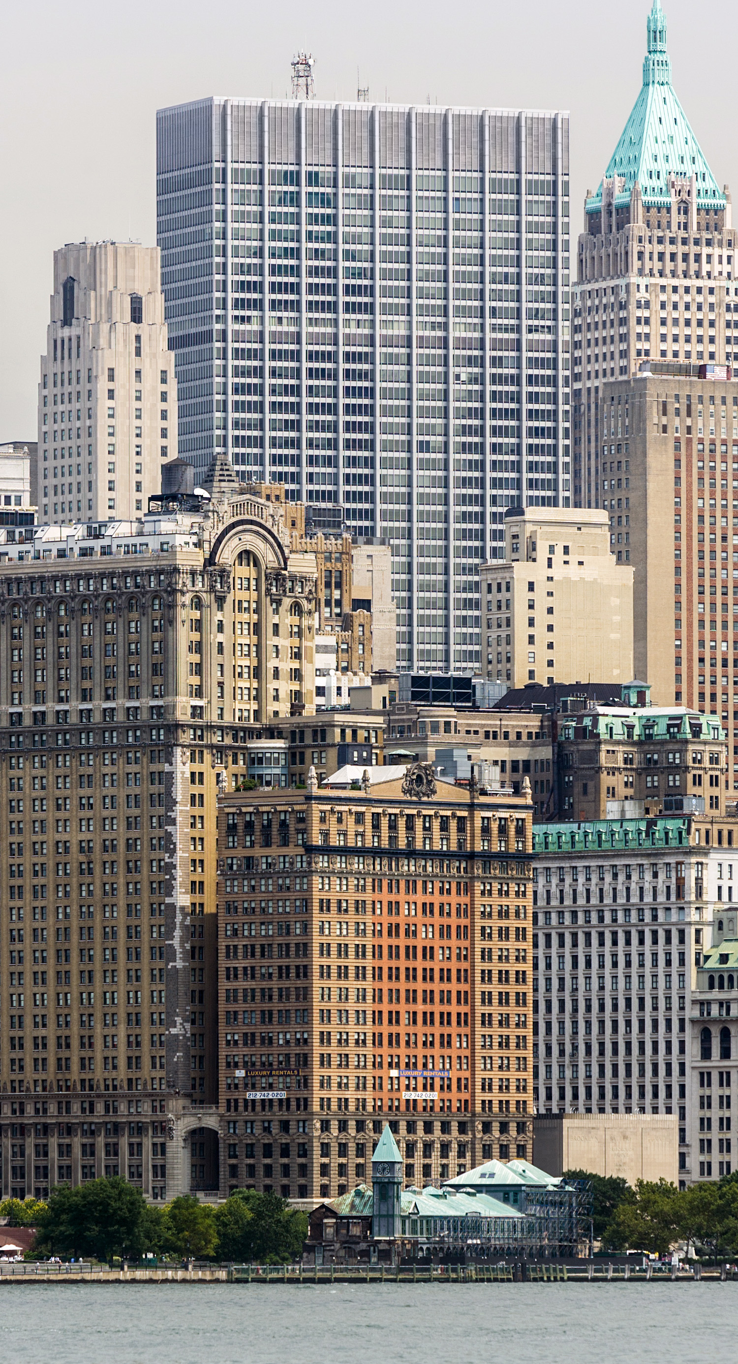 One Chase Manhattan Plaza - View from Circle Line Boat Tour