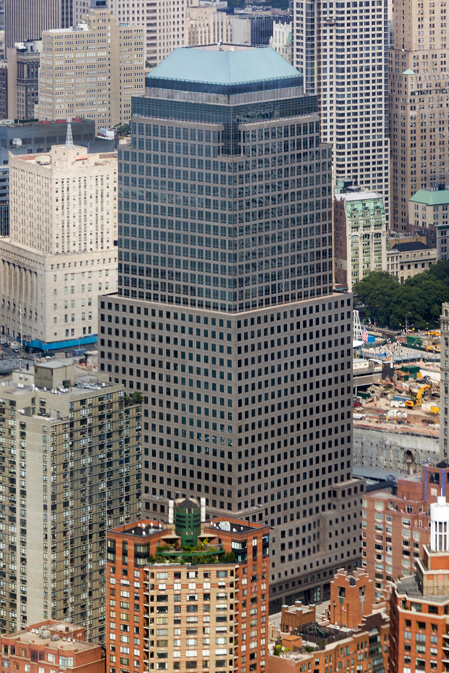 One World Financial Center - View from a helicopter