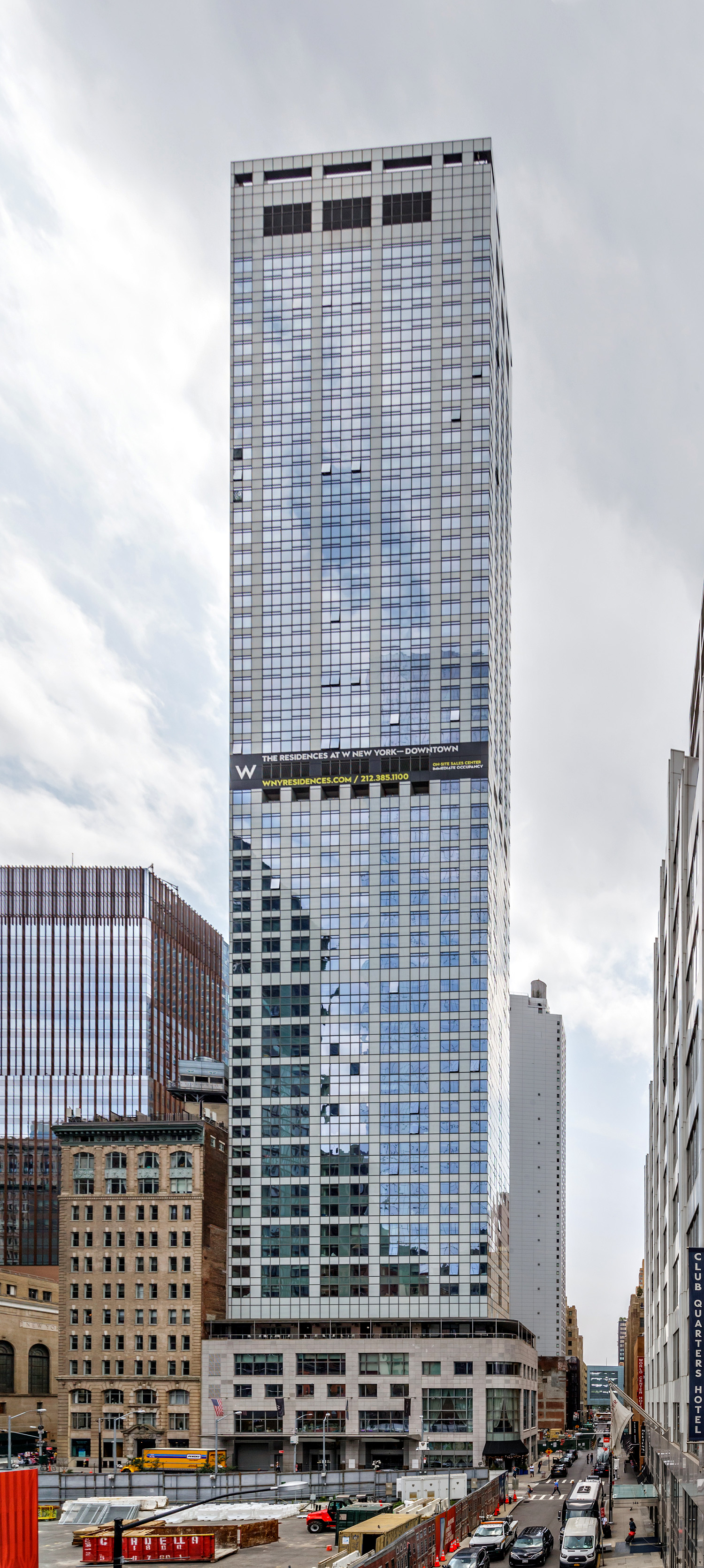 W New York Downtown Hotel & Residences - View from the north before 5 World Tade Center was built